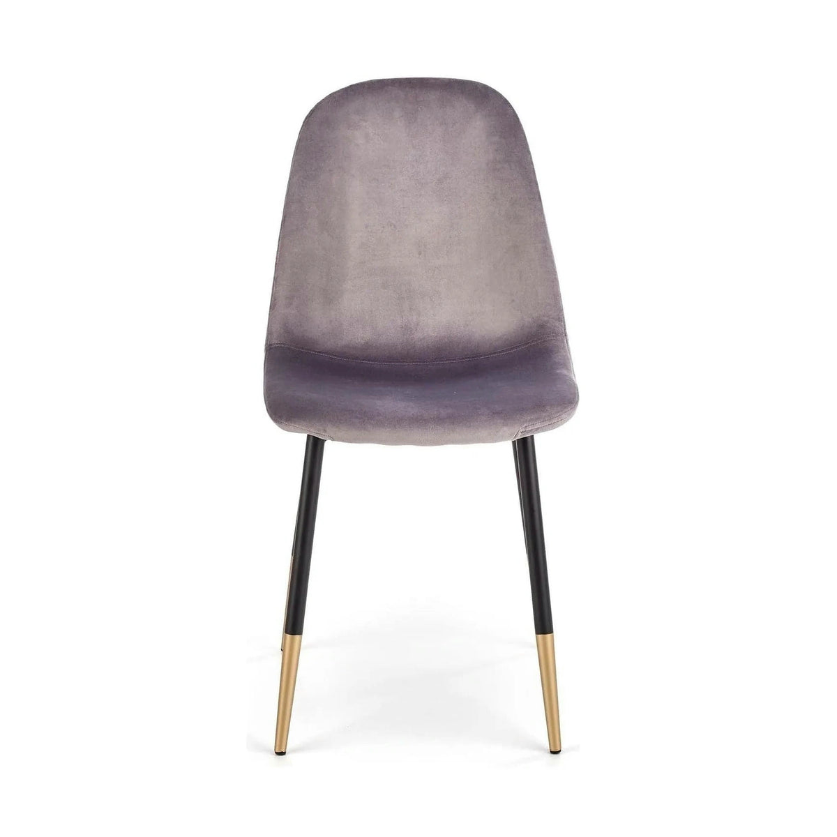 Scaun tapitat K379, gri/negru, stofa catifelata/metal, 45x48x88 cm