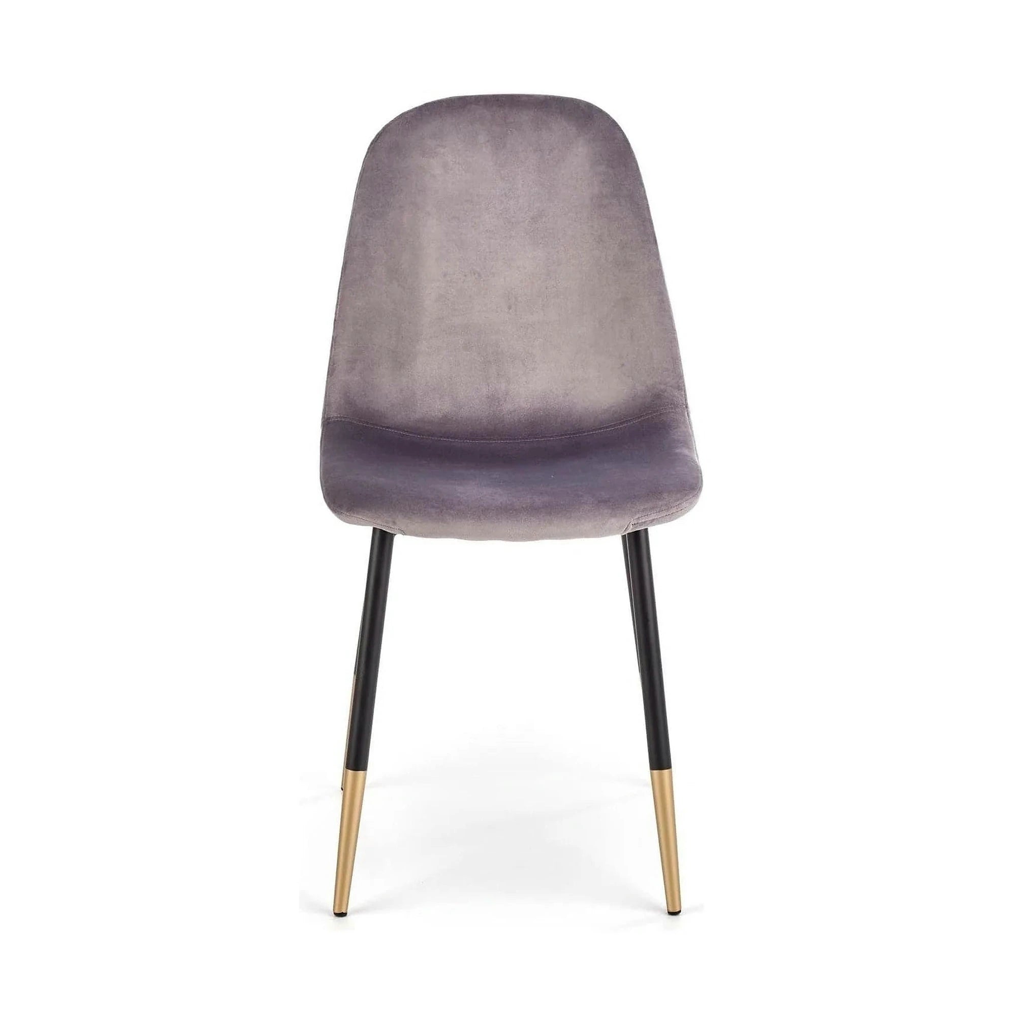 Scaun tapitat K379, gri/negru, stofa catifelata/metal, 45x48x88 cm