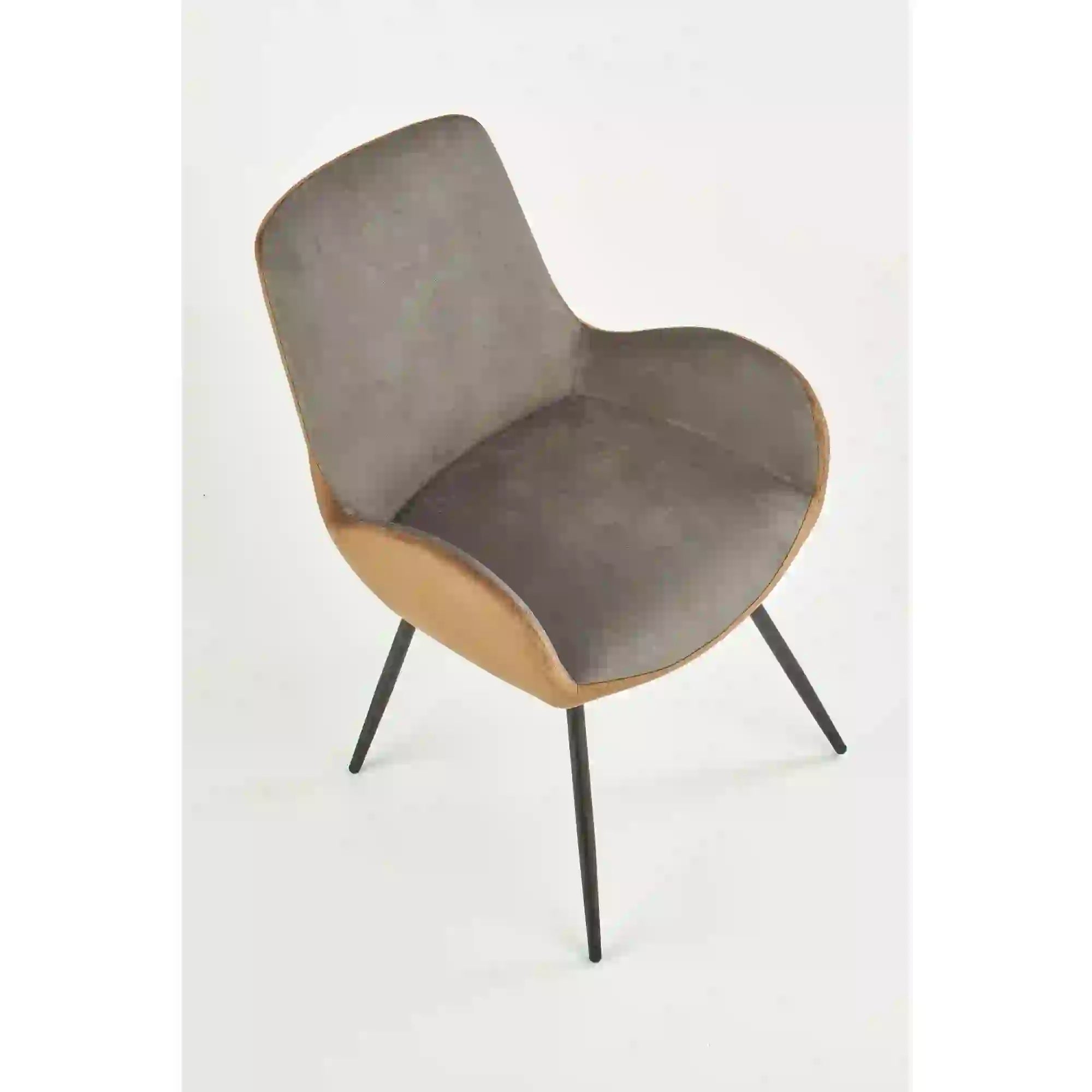 Scaun tapitat K392, gri/maro, 53x60x82 cm