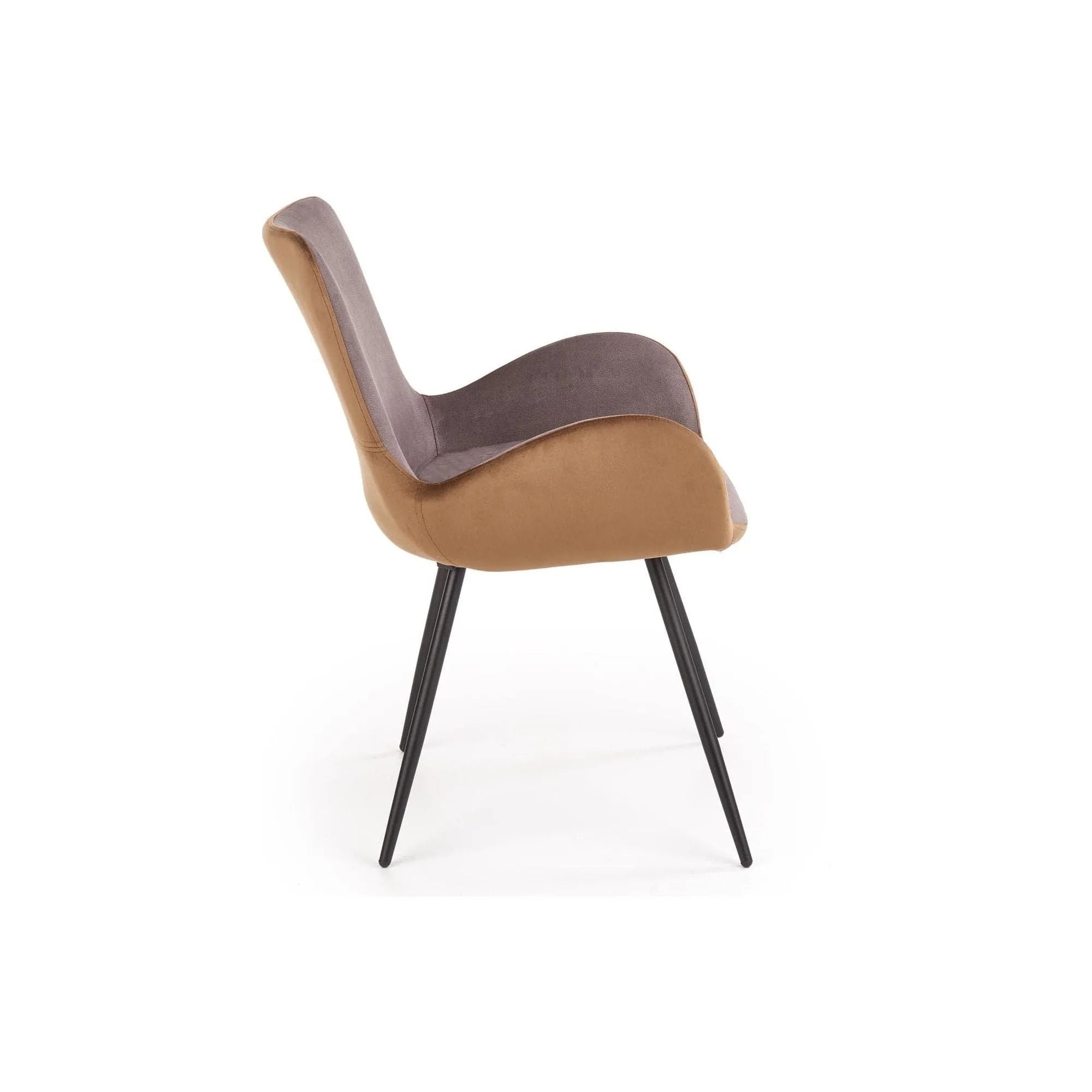 Scaun tapitat K392, gri/maro, 53x60x82 cm