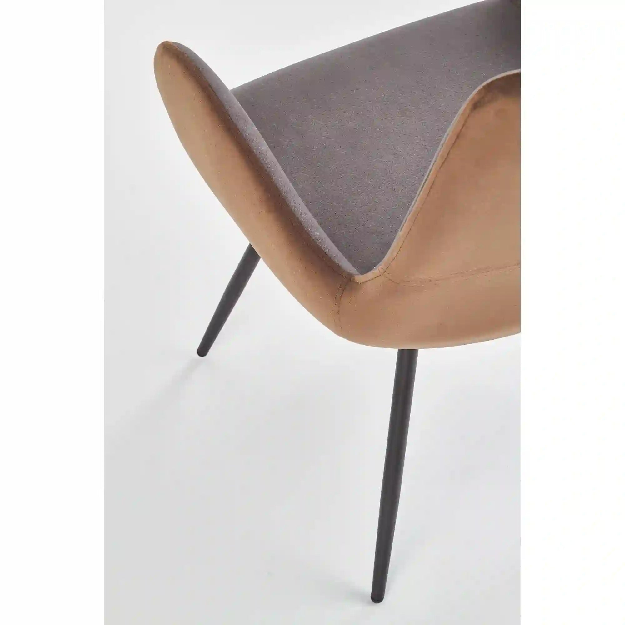 Scaun tapitat K392, gri/maro, 53x60x82 cm