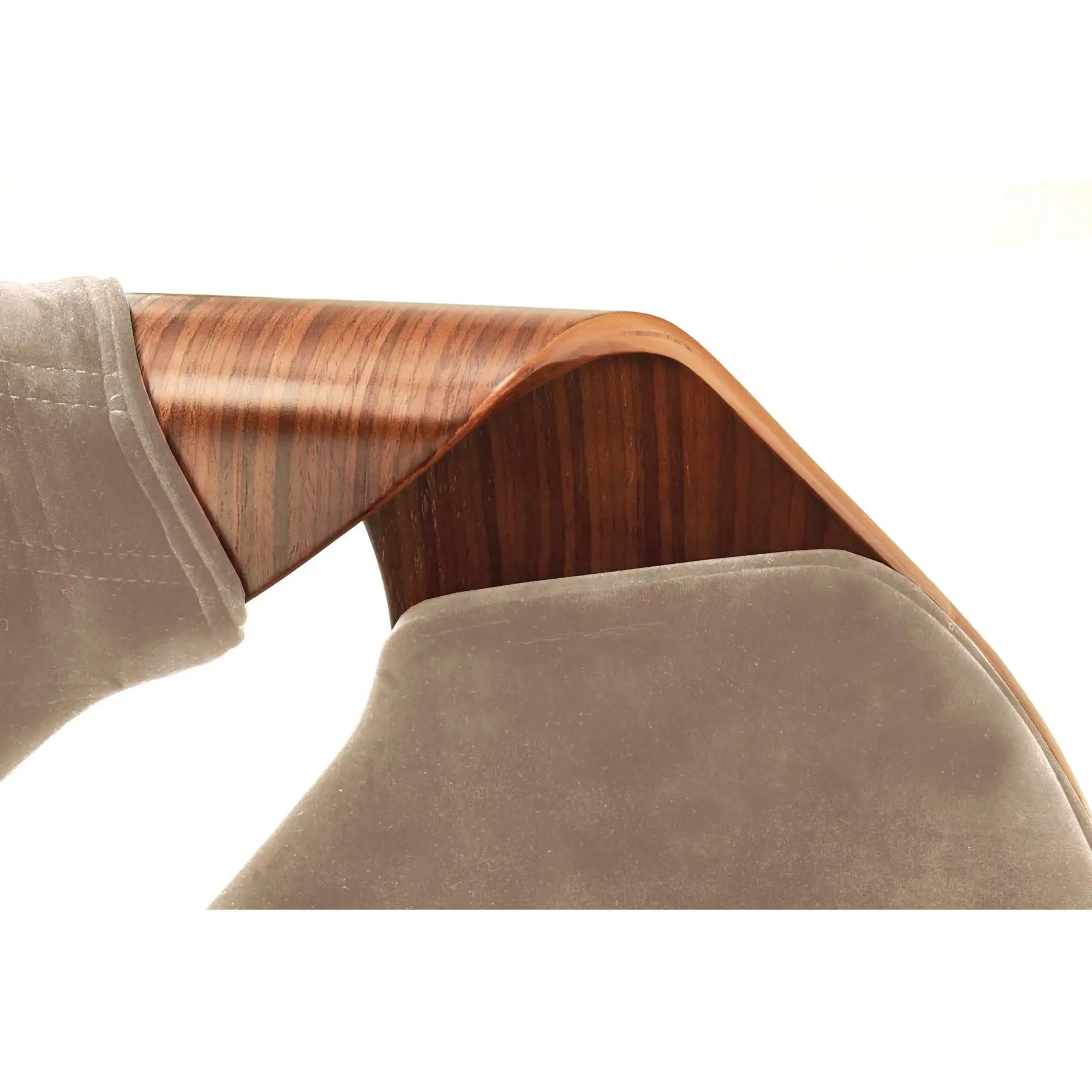 Scaun tapitat K396, bej/nuc, stofa catifelata/placaj, 56x55x77 cm