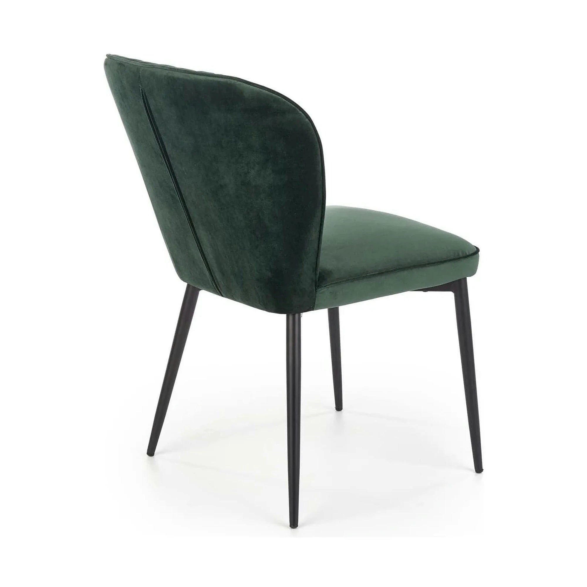 Scaun tapitat K399, verde/negru, stofa/metal, 50x60x84 cm