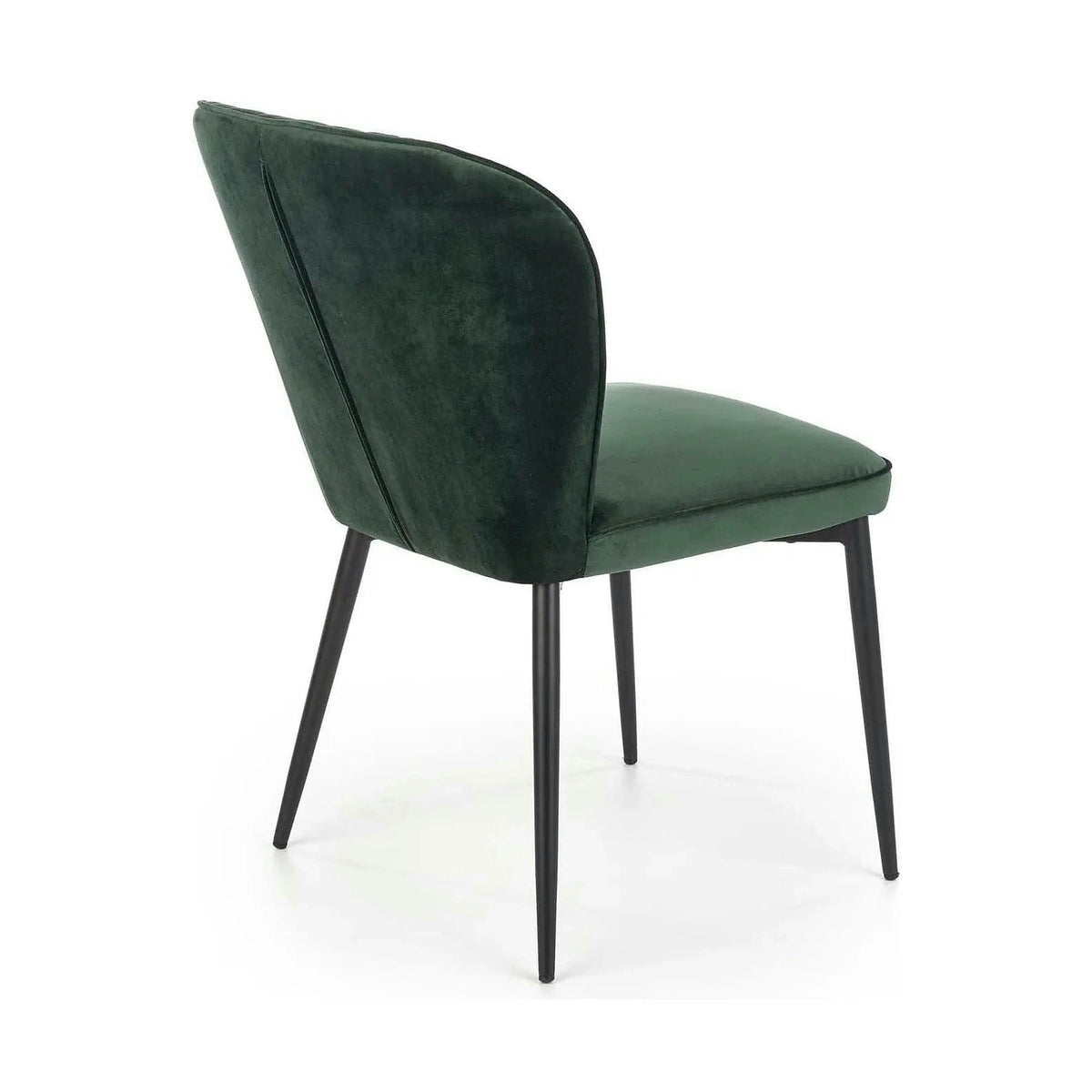 Scaun tapitat K399, verde/negru, stofa/metal, 50x60x84 cm