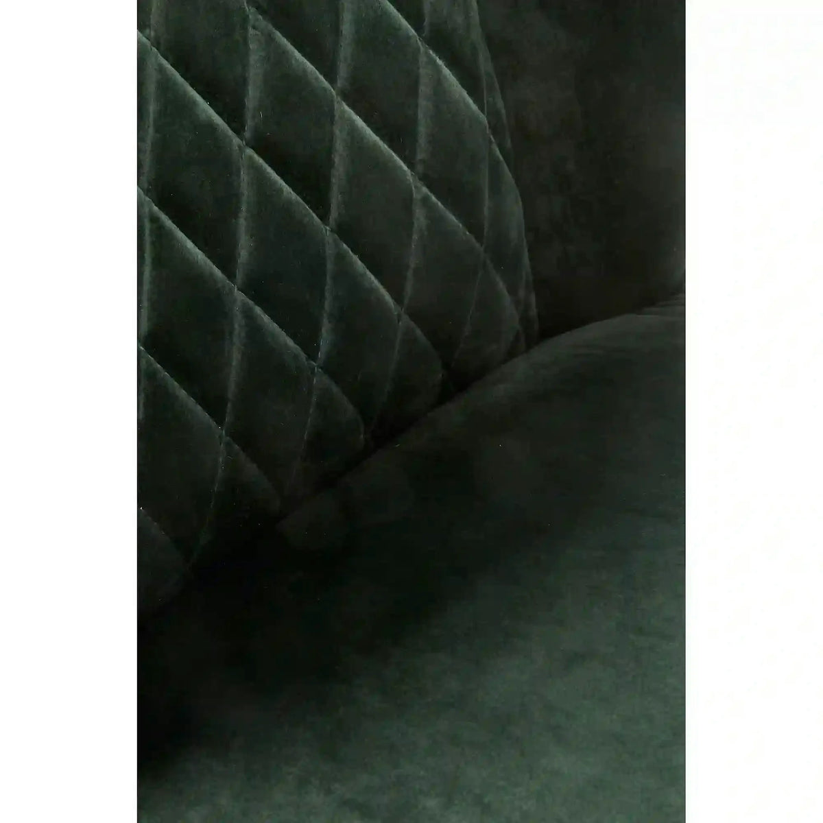 Scaun tapitat K399, verde/negru, stofa/metal, 50x60x84 cm