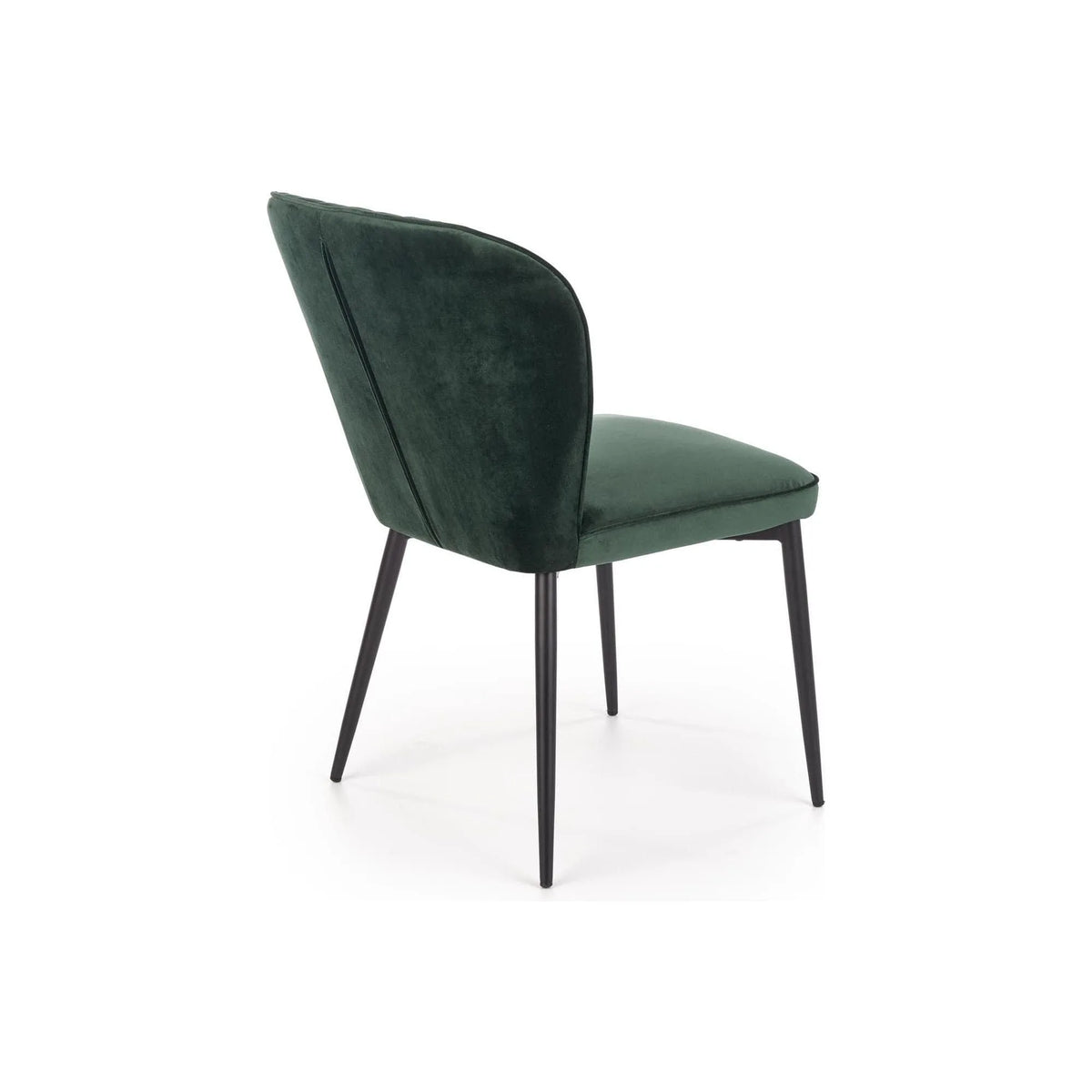 Scaun tapitat K399, verde/negru, stofa/metal, 50x60x84 cm