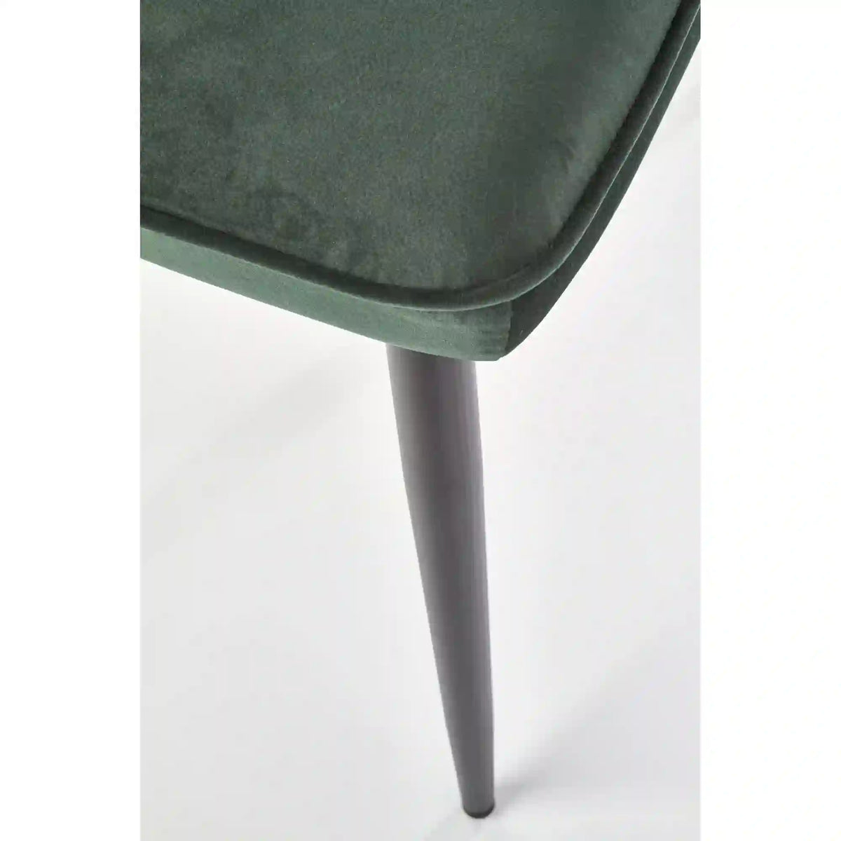 Scaun tapitat K399, verde/negru, stofa/metal, 50x60x84 cm