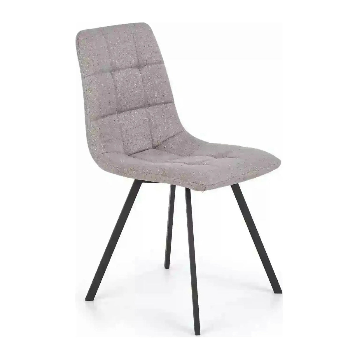 Scaun tapitat K402, gri/negru, stofa clasica/metal, 45x55x86 cm