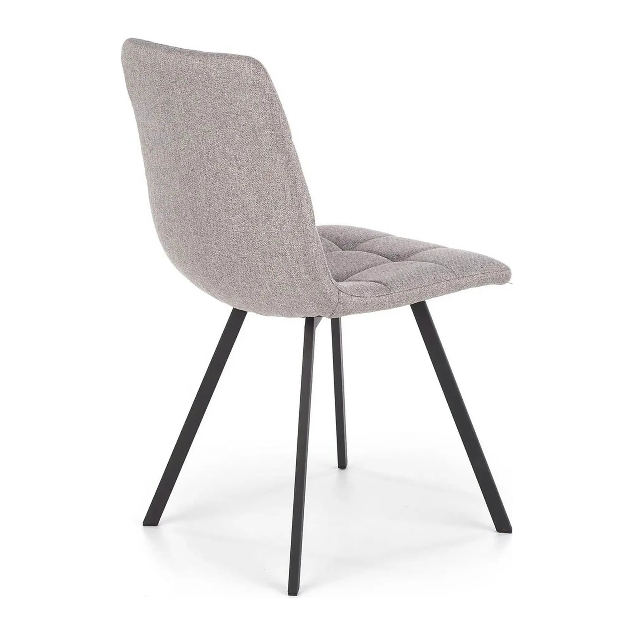 Scaun tapitat K402, gri/negru, stofa clasica/metal, 45x55x86 cm
