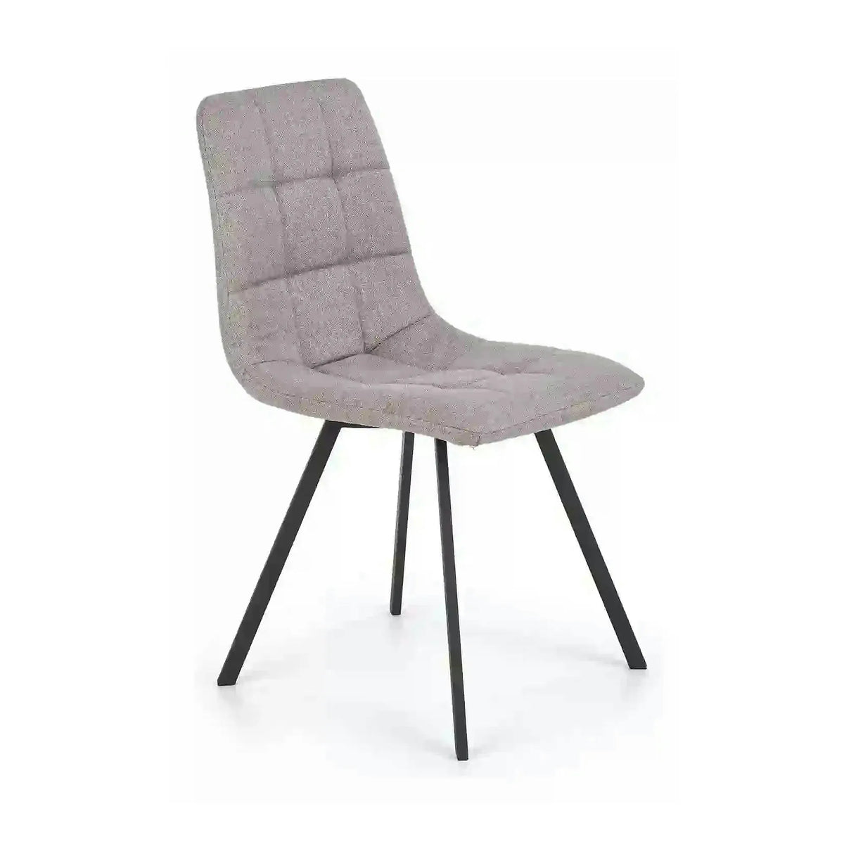 Scaun tapitat K402, gri/negru, stofa clasica/metal, 45x55x86 cm