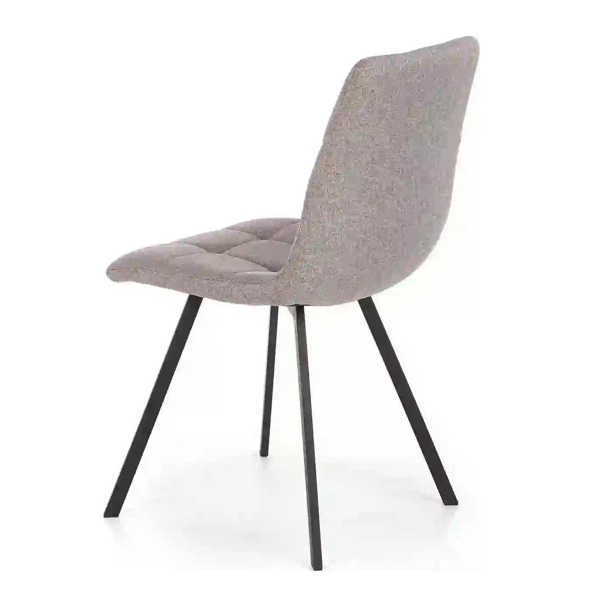 Scaun tapitat K402, gri/negru, stofa clasica/metal, 45x55x86 cm