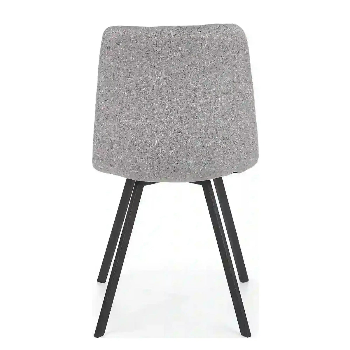 Scaun tapitat K402, gri/negru, stofa clasica/metal, 45x55x86 cm