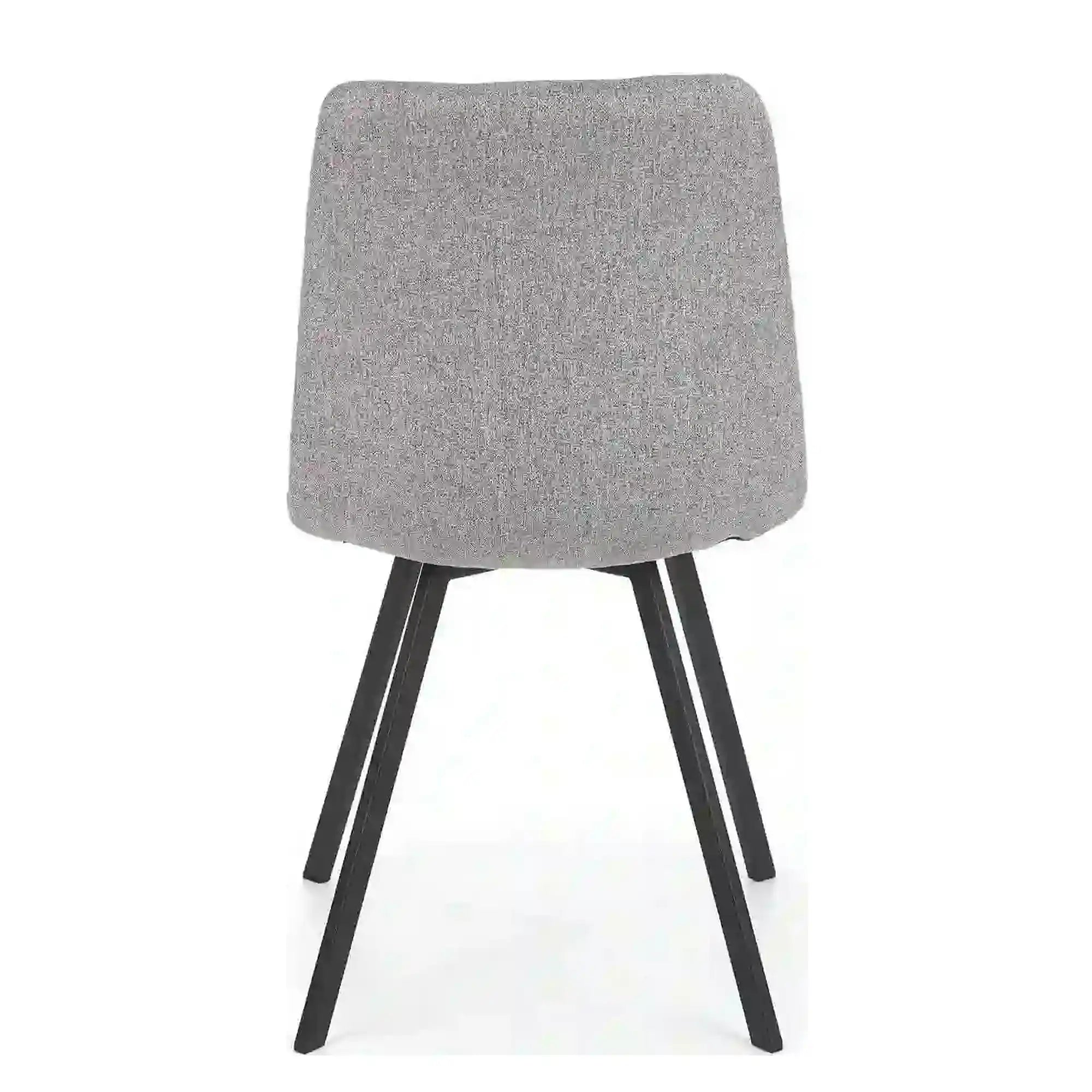 Scaun tapitat K402, gri/negru, stofa clasica/metal, 45x55x86 cm