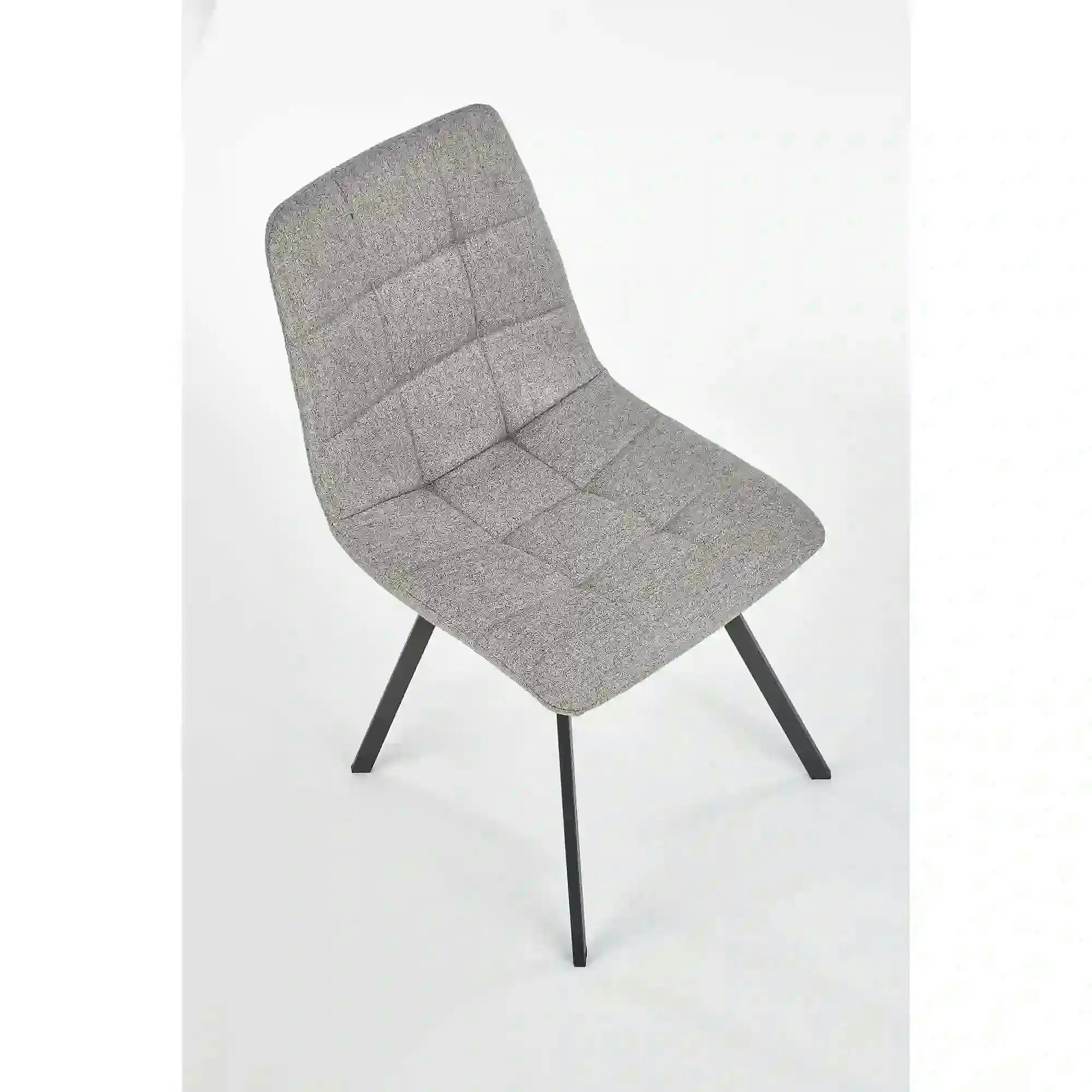 Scaun tapitat K402, gri/negru, stofa clasica/metal, 45x55x86 cm