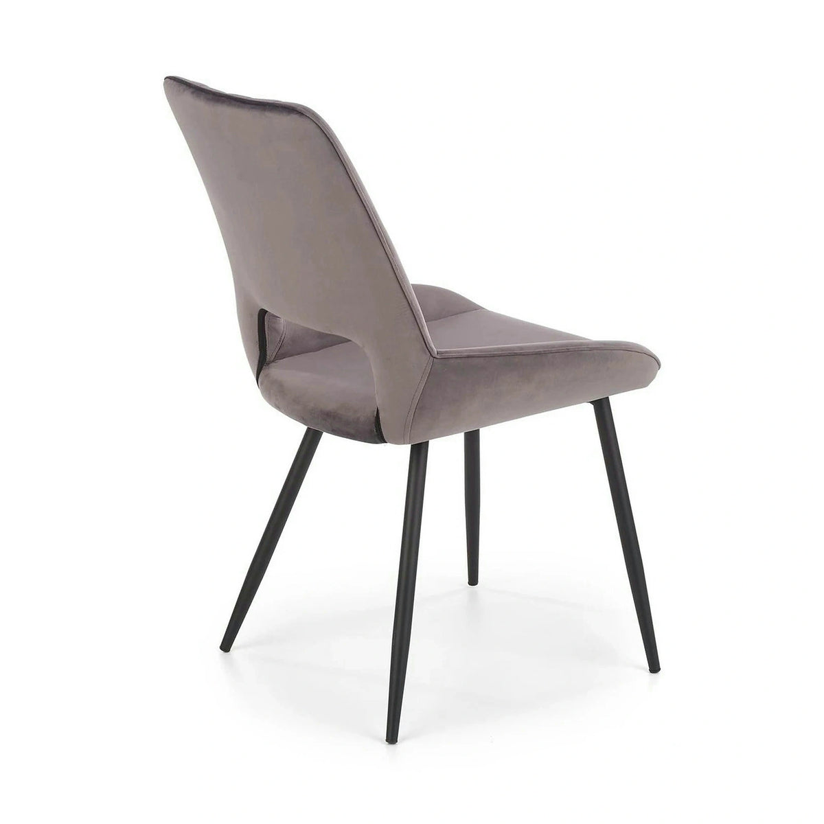 Scaun tapitat K404, gri/negru, stofa/metal, 52x58x88 cm