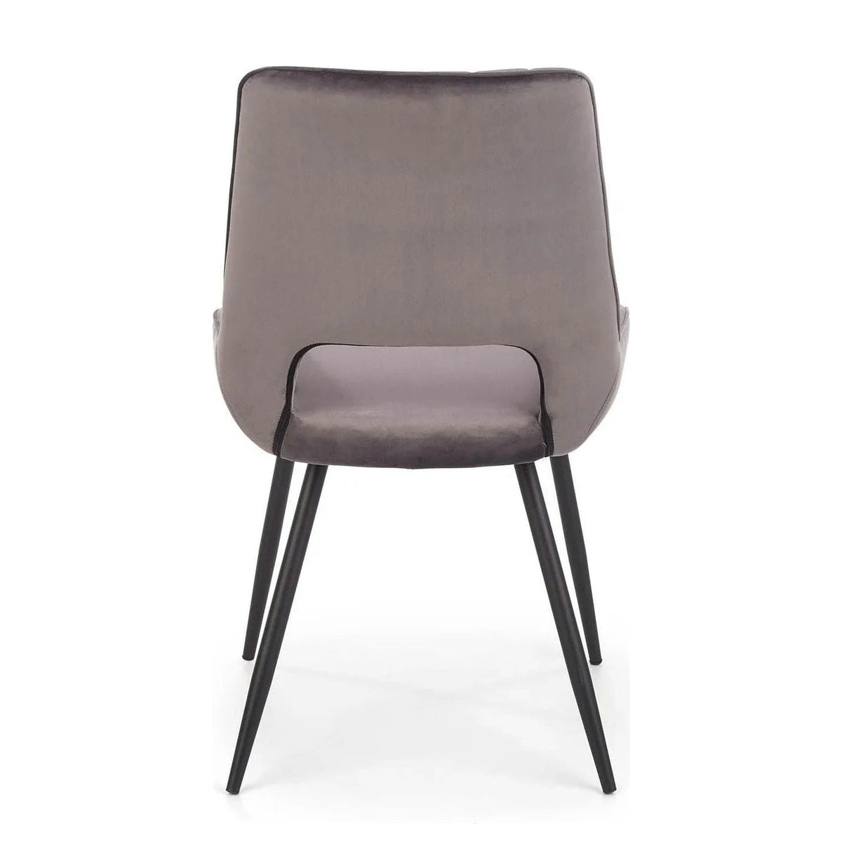 Scaun tapitat K404, gri/negru, stofa/metal, 52x58x88 cm