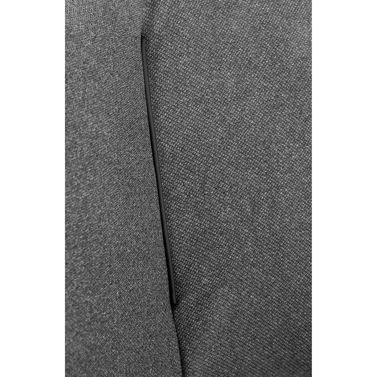 Scaun tapitat K409, gri inchis/negru, stofa clasica/metal, 49x52x84 cm