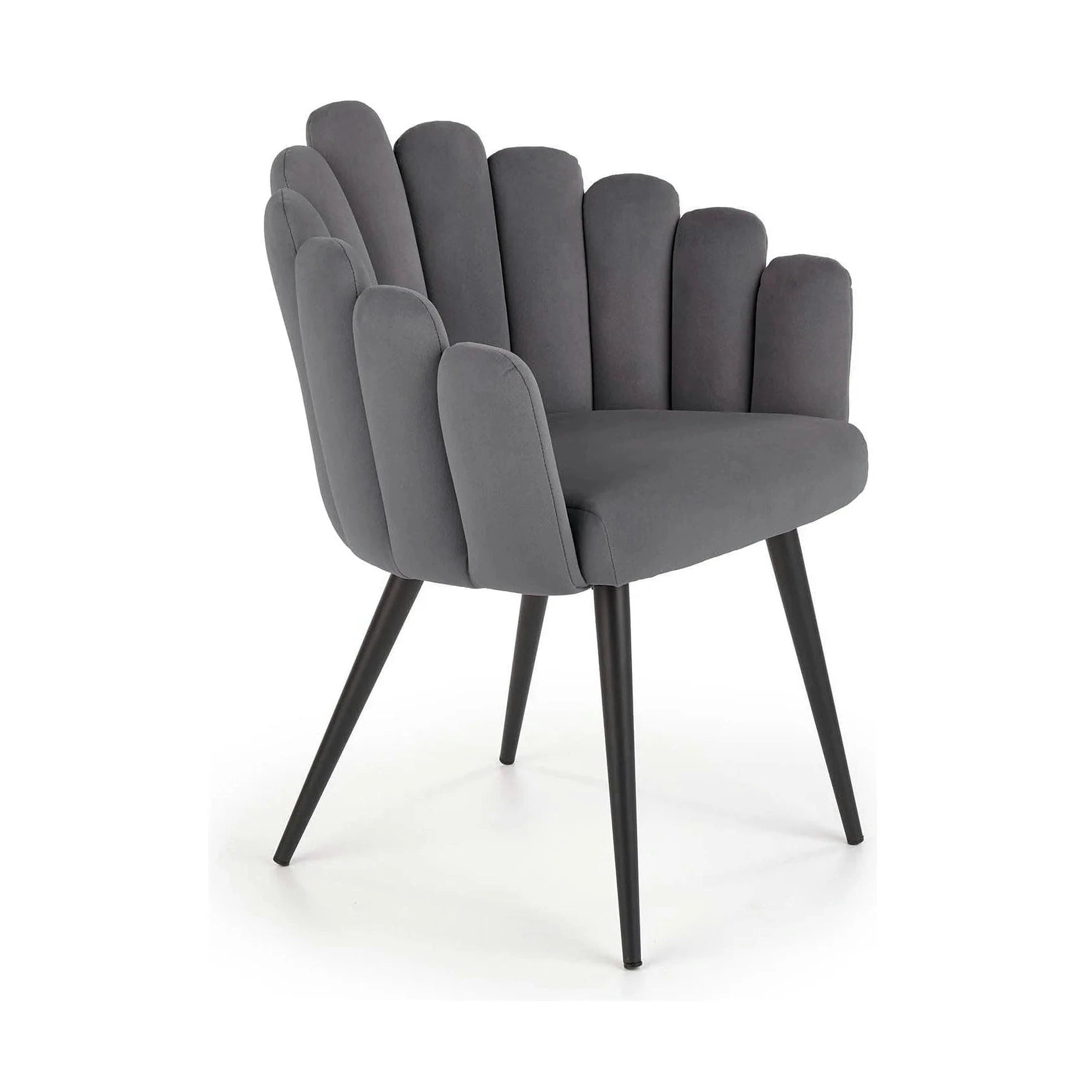 Scaun tapitat K410, gri inchis, 65x62x85 cm