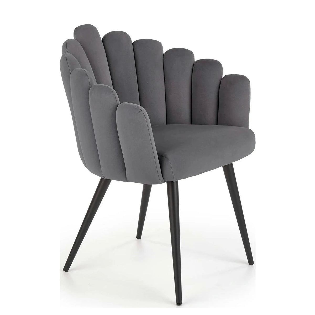 Scaun tapitat K410, gri inchis, 65x62x85 cm