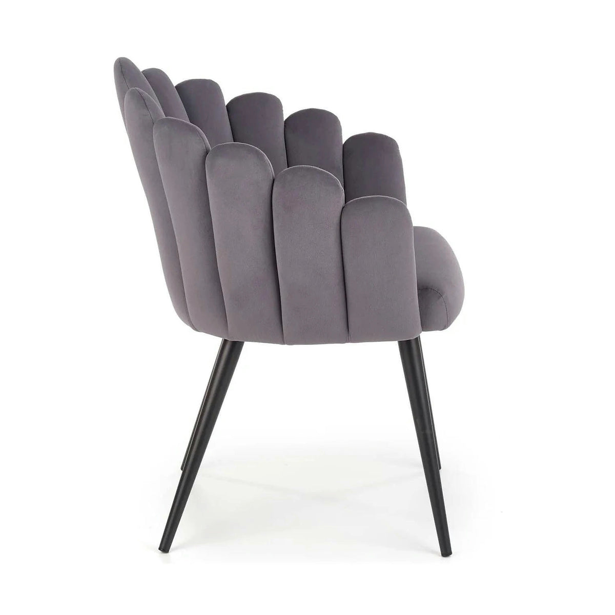 Scaun tapitat K410, gri inchis, 65x62x85 cm