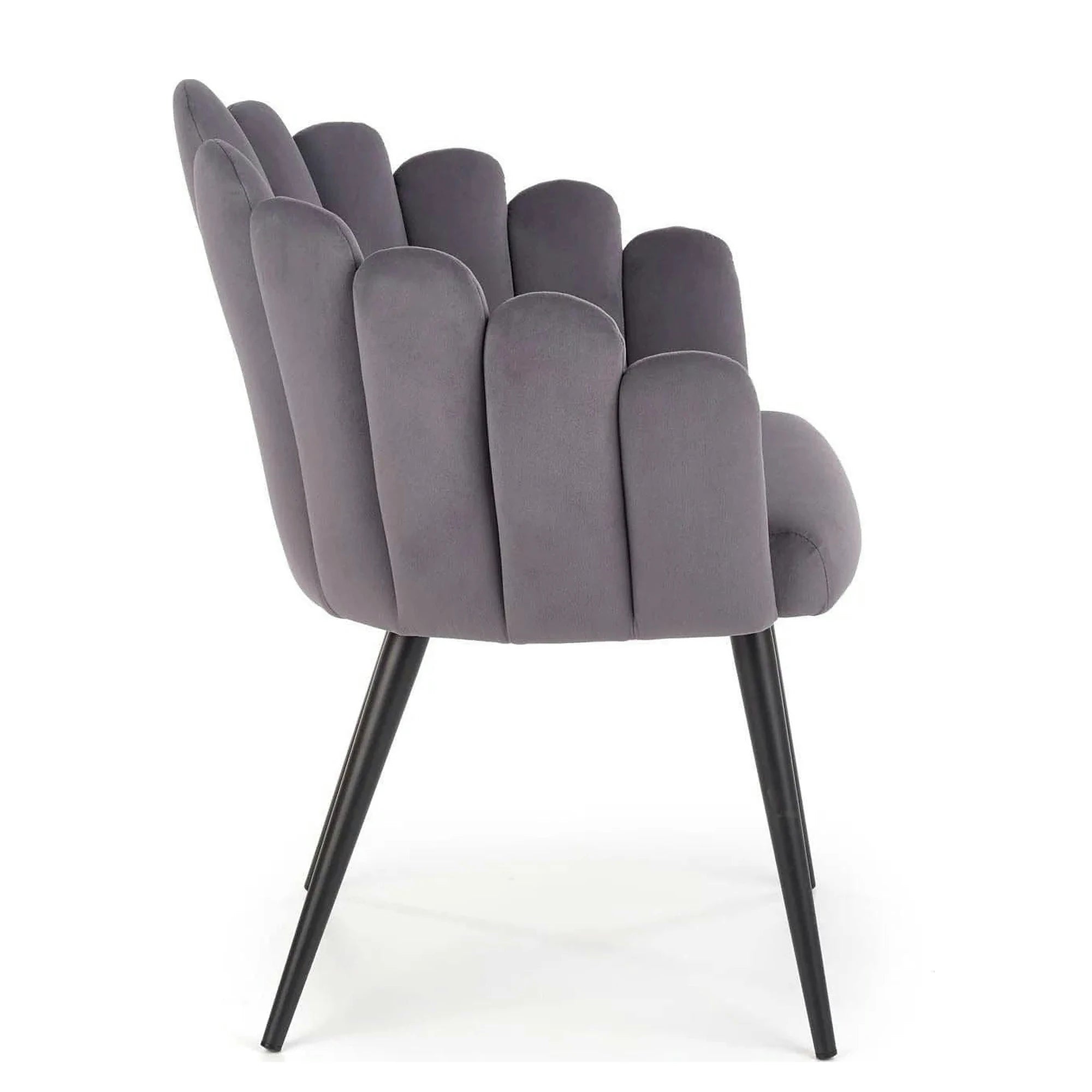 Scaun tapitat K410, gri inchis, 65x62x85 cm