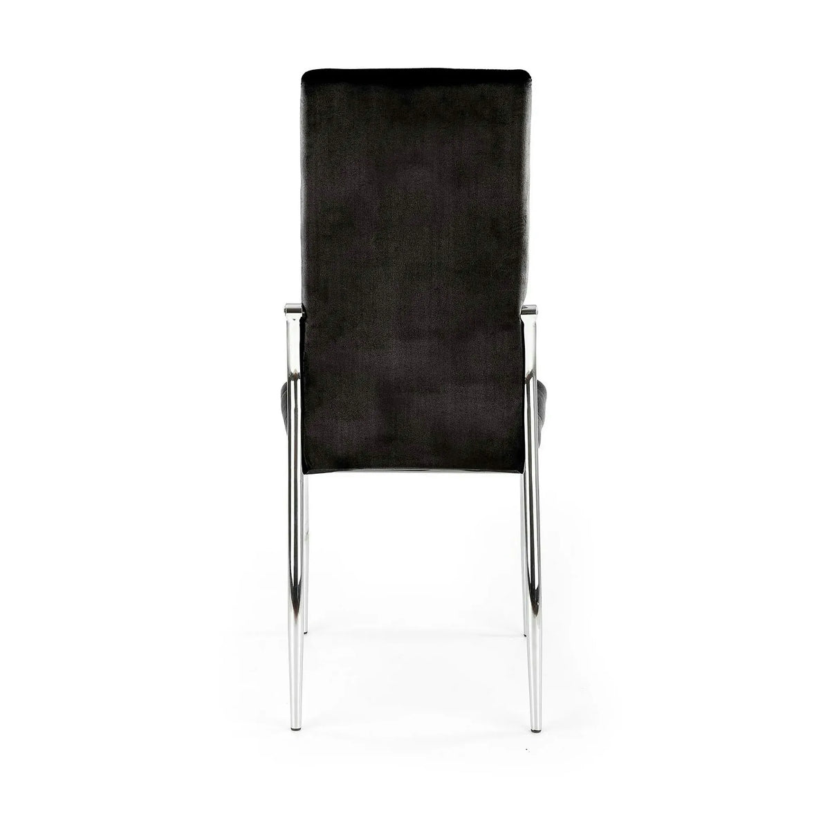 Scaun tapitat K416, negru, stofa catifelata, 43x54x101 cm