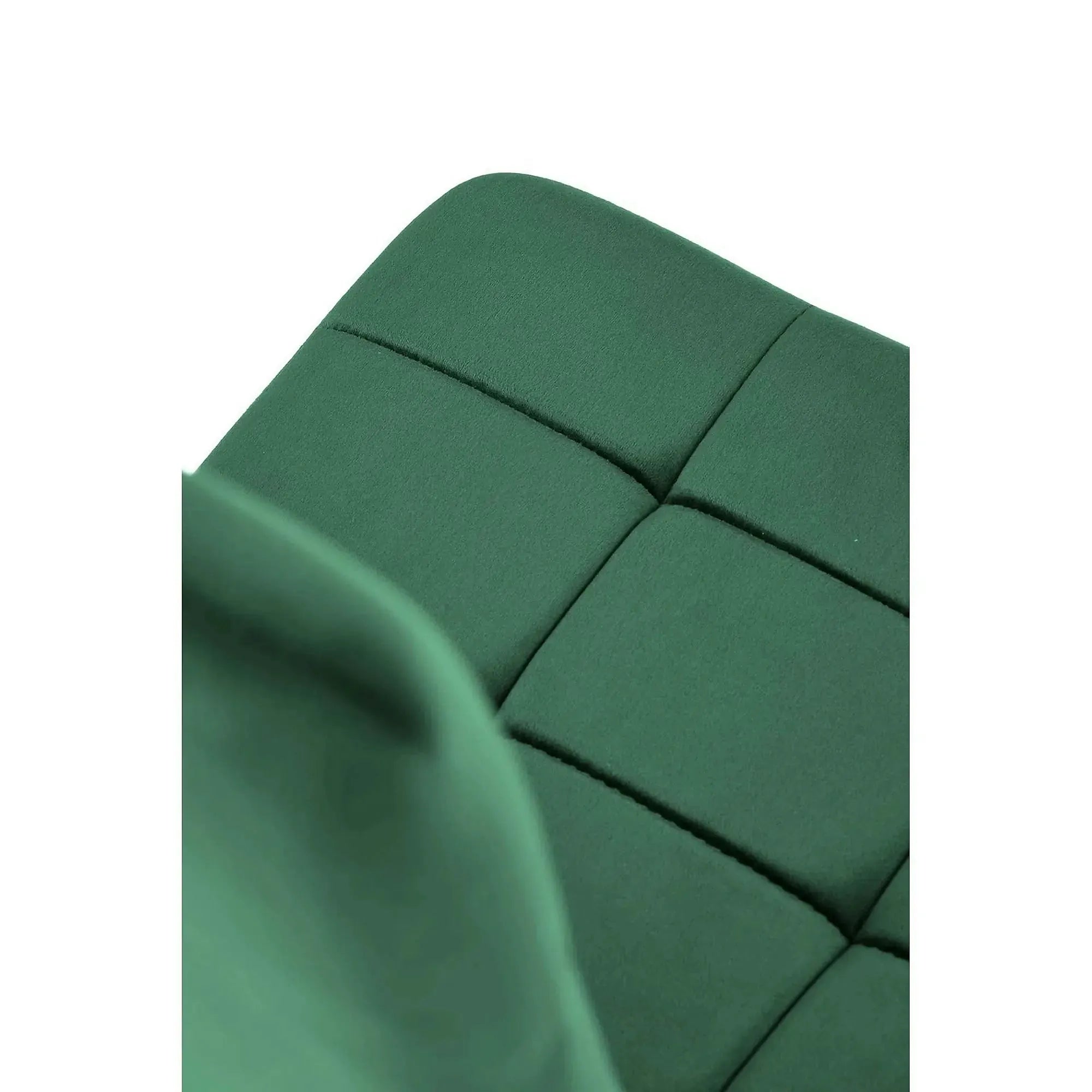 Scaun tapitat K416, verde inchis/crom, stofa catifelata/metal, 43x54x101 cm