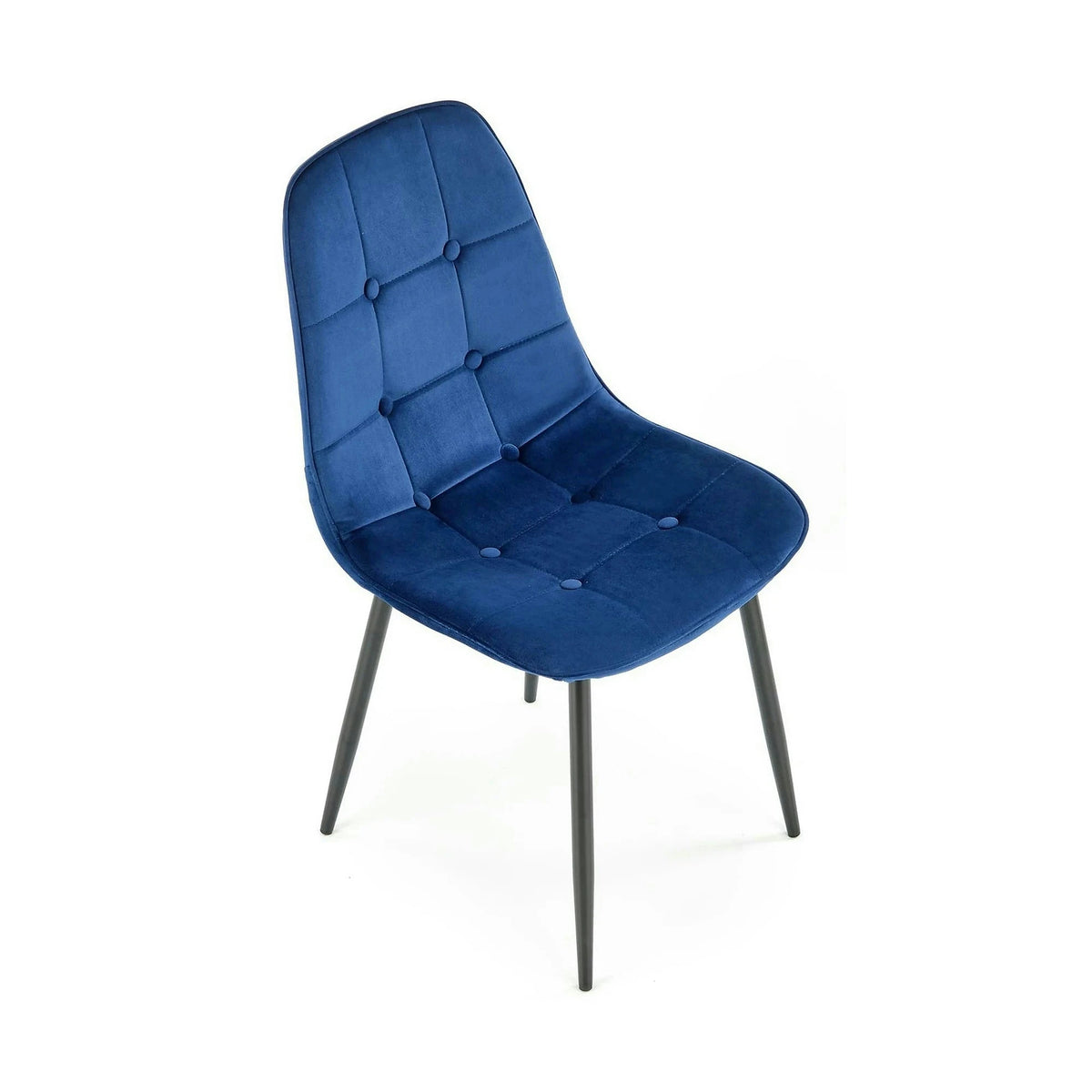 Scaun tapitat K417, albastru, 46x56x87 cm