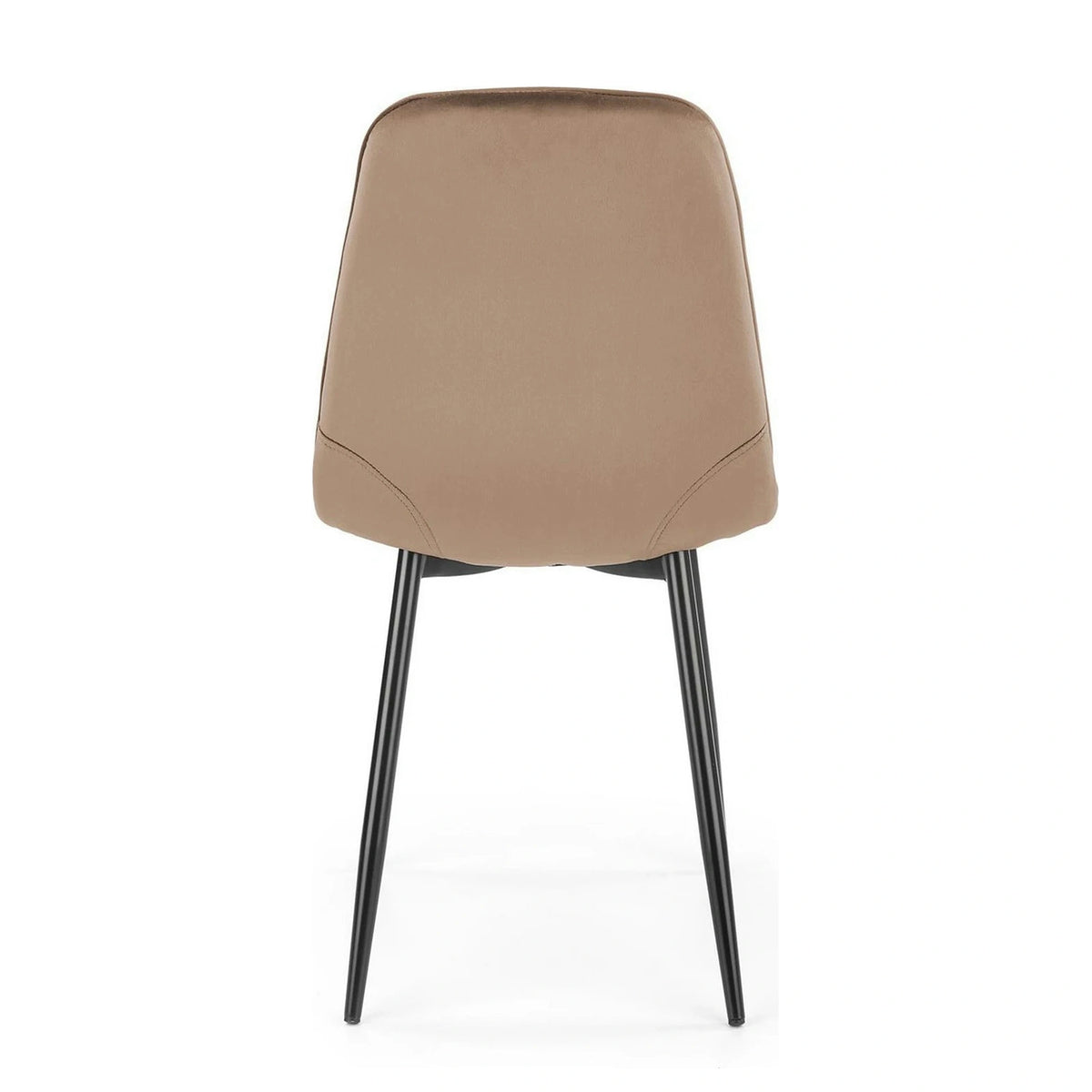Scaun tapitat K417, bej, stofa catifelata, 44x56x87 cm