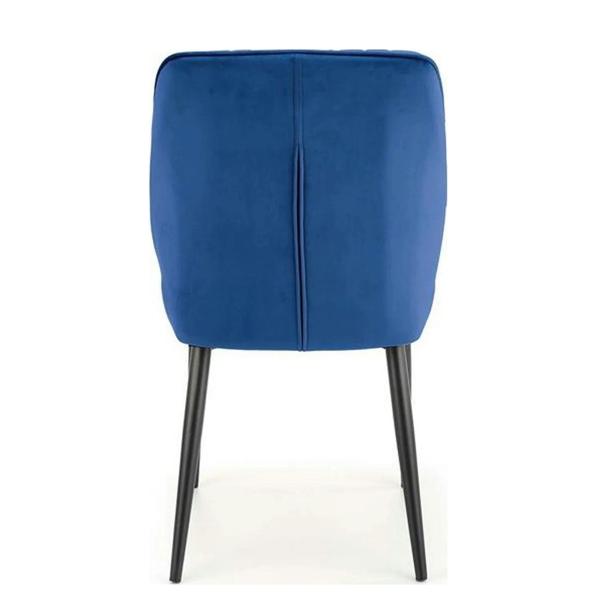 Scaun tapitat K432, albastru, stofa catifelata, 48x57x85 cm