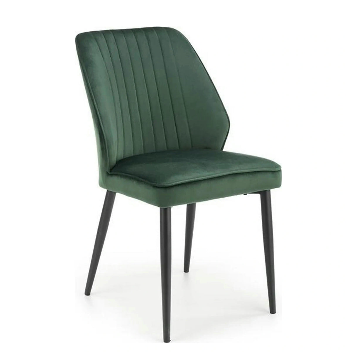 Scaun tapitat K432, verde inchis, stofa catifelata, 48x57x85 cm
