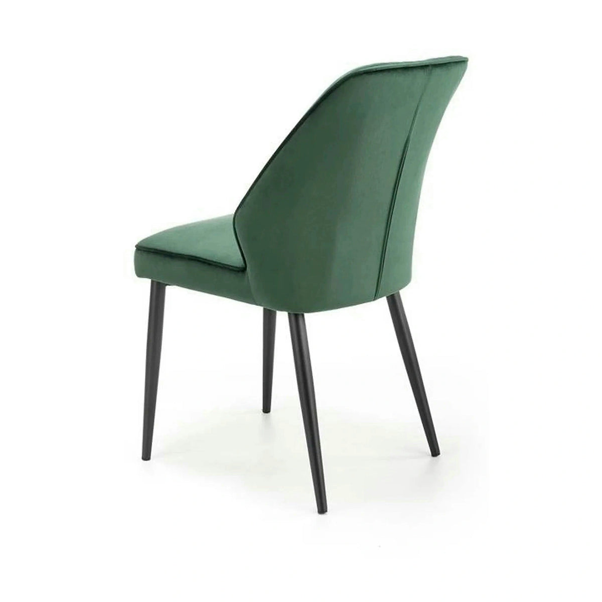 Scaun tapitat K432, verde inchis, stofa catifelata, 48x57x85 cm