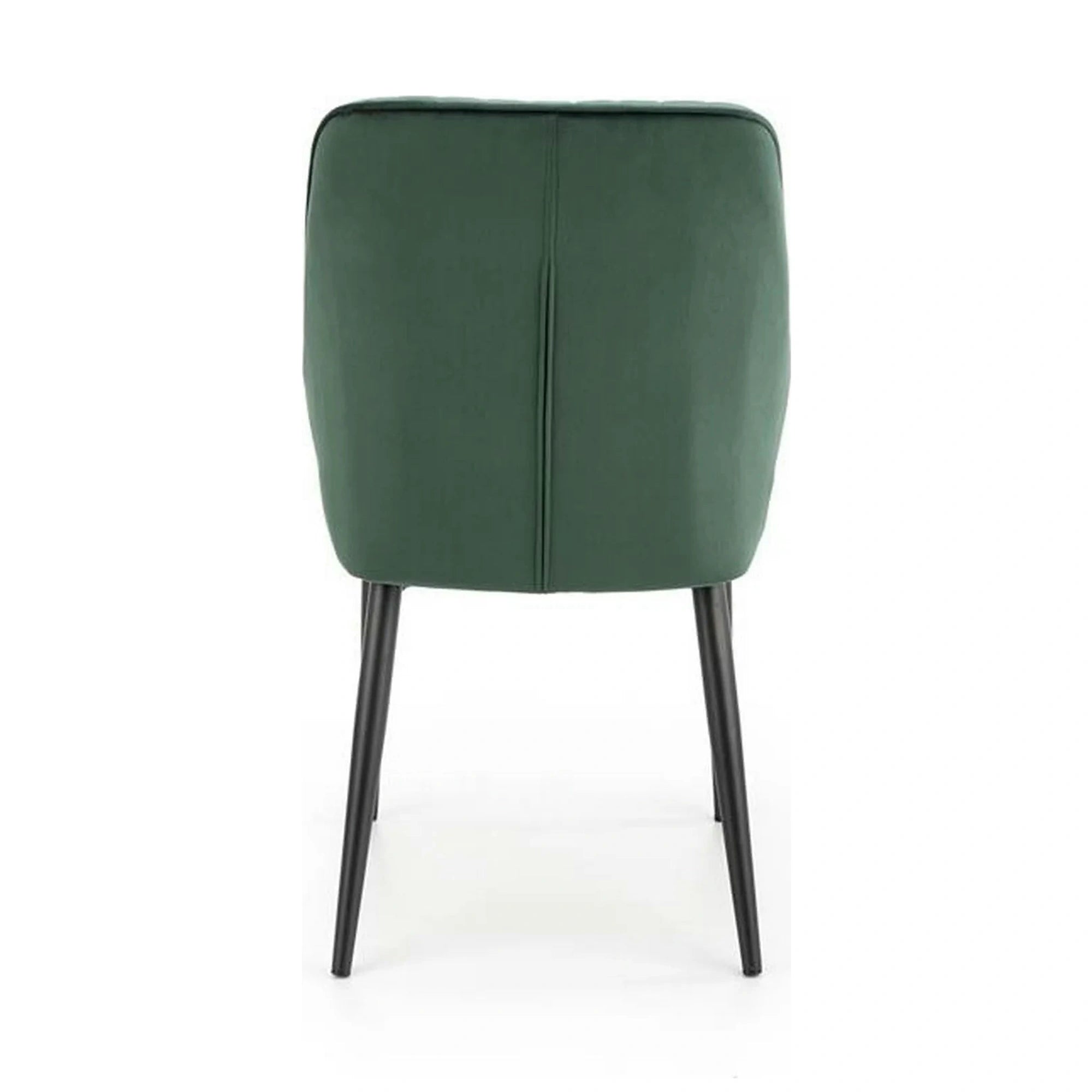 Scaun tapitat K432, verde inchis, stofa catifelata, 48x57x85 cm