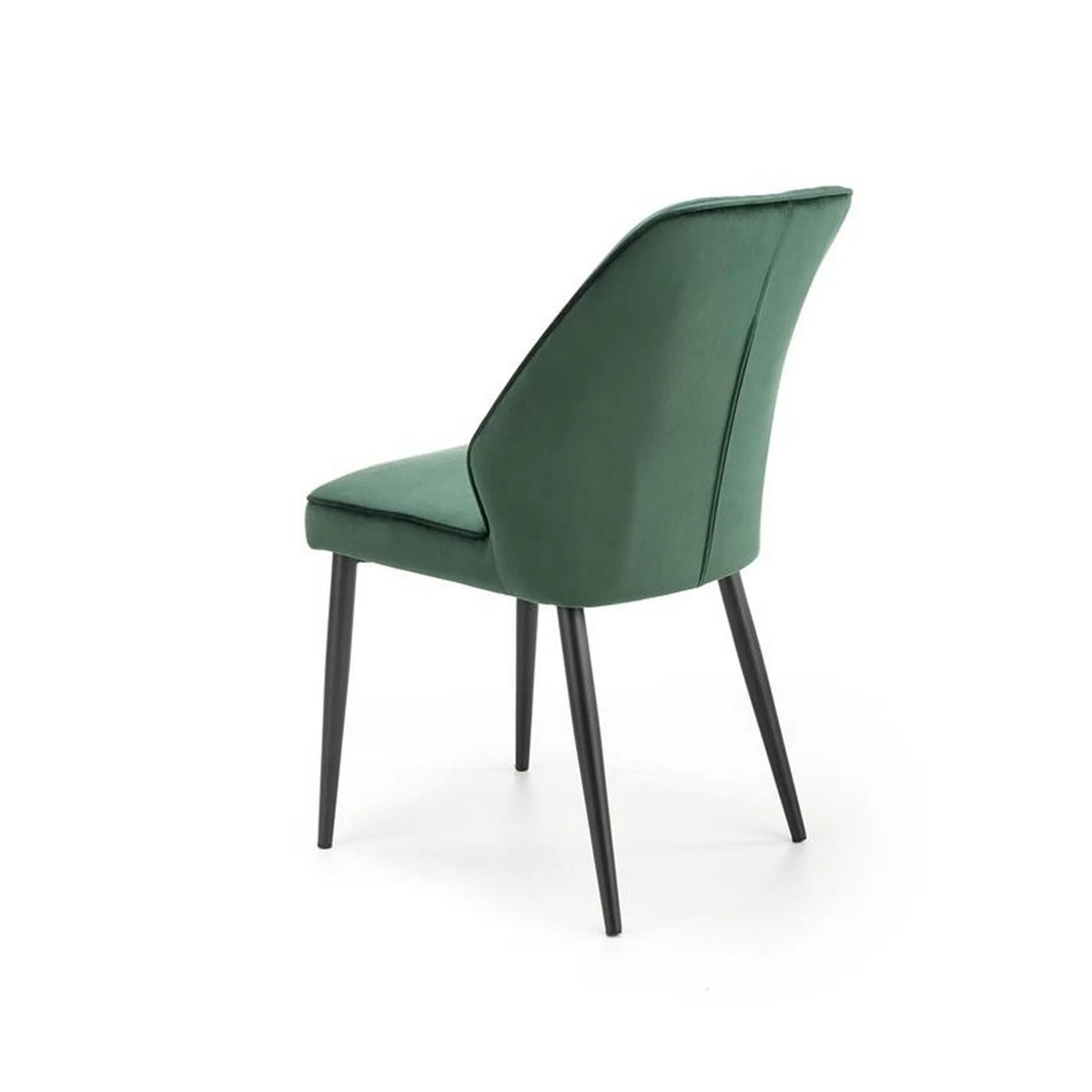 Scaun tapitat K432, verde inchis, stofa catifelata, 48x57x85 cm