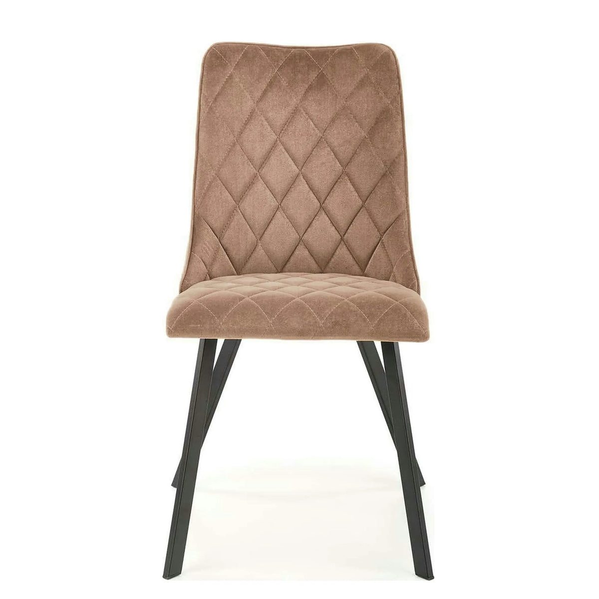Scaun tapitat K450, bej, stofa catifelata, 44x58x85 cm