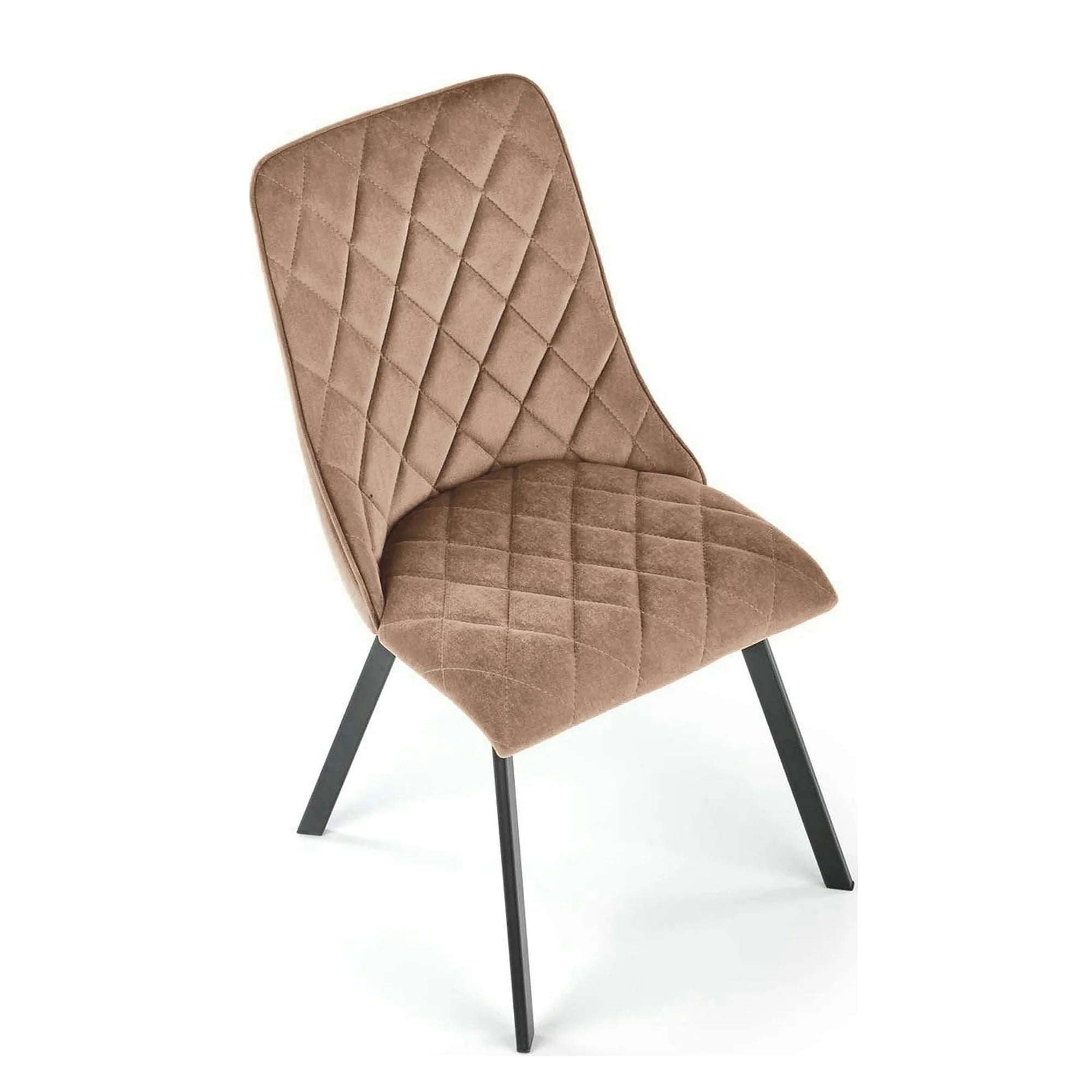 Scaun tapitat K450, bej, stofa catifelata, 44x58x85 cm