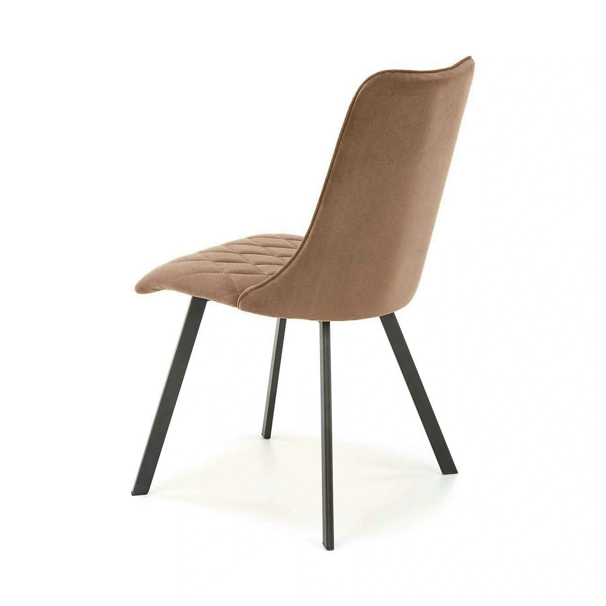 Scaun tapitat K450, bej, stofa catifelata, 44x58x85 cm