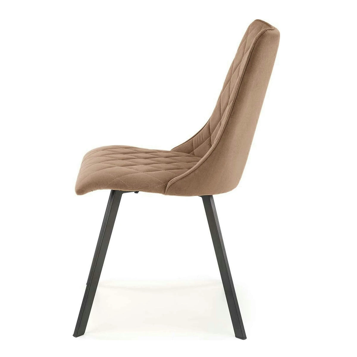 Scaun tapitat K450, bej, stofa catifelata, 44x58x85 cm