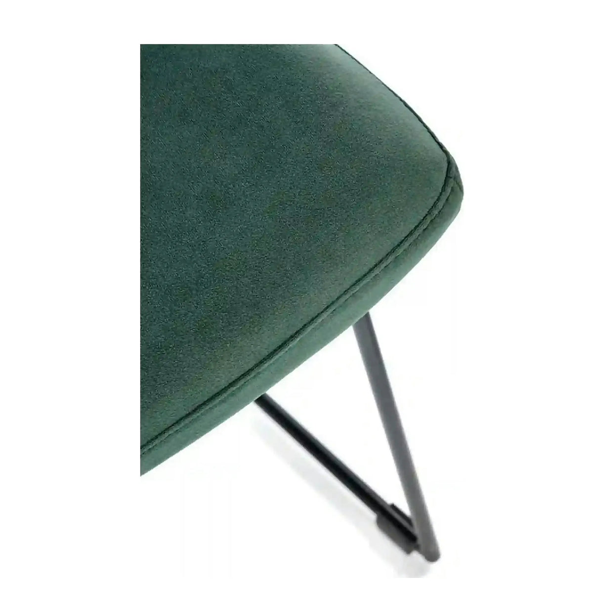 Scaun tapitat K485, verde inchis, stofa catifelata, 44x63x96 cm