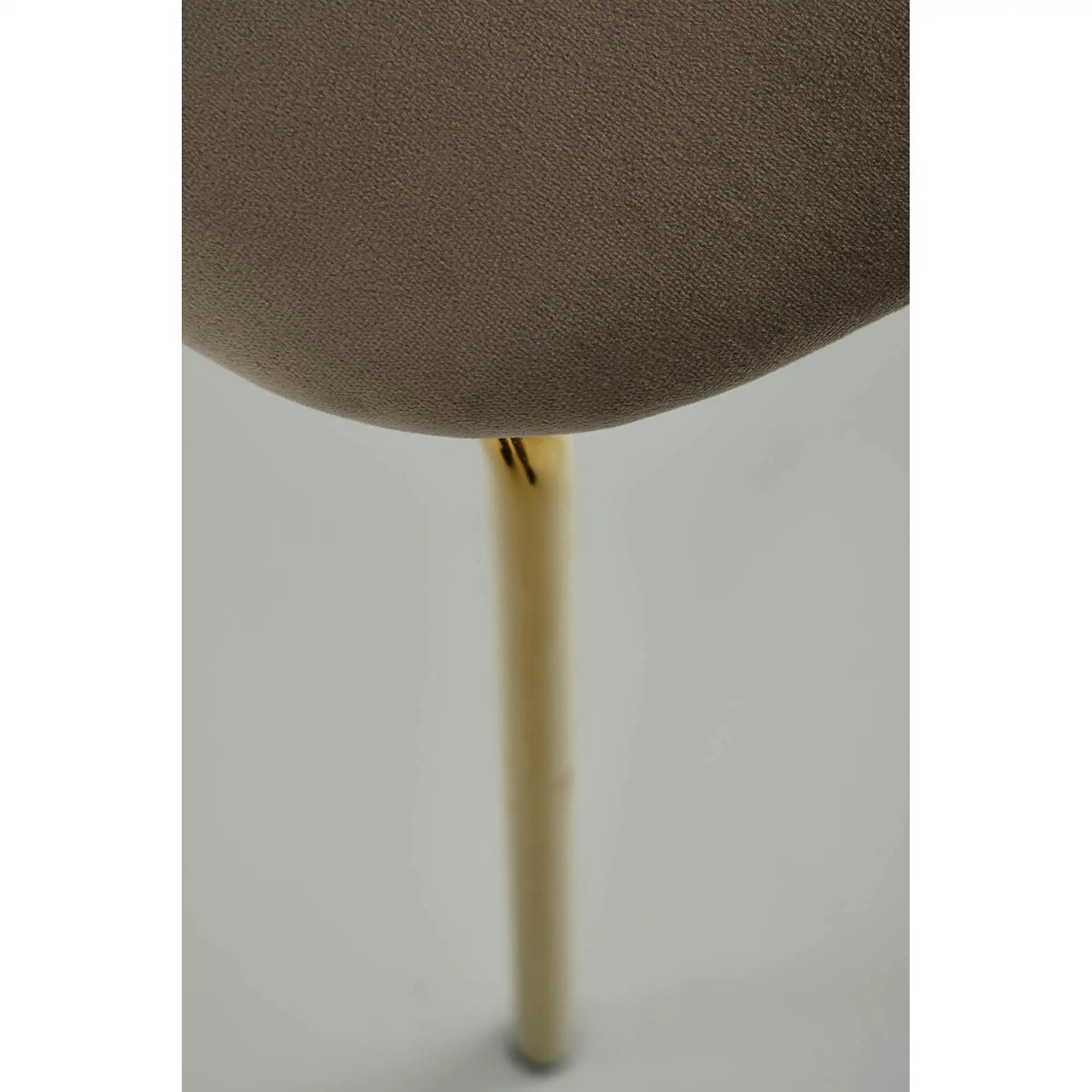 Scaun tapitat K499, bej/auriu, stofa catifelata, 47x56x85 cm