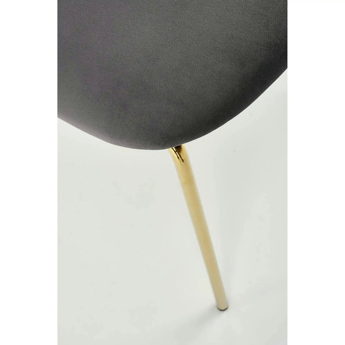 Scaun tapitat K499, gri/auriu, stofa catifelata, 47x56x85 cm