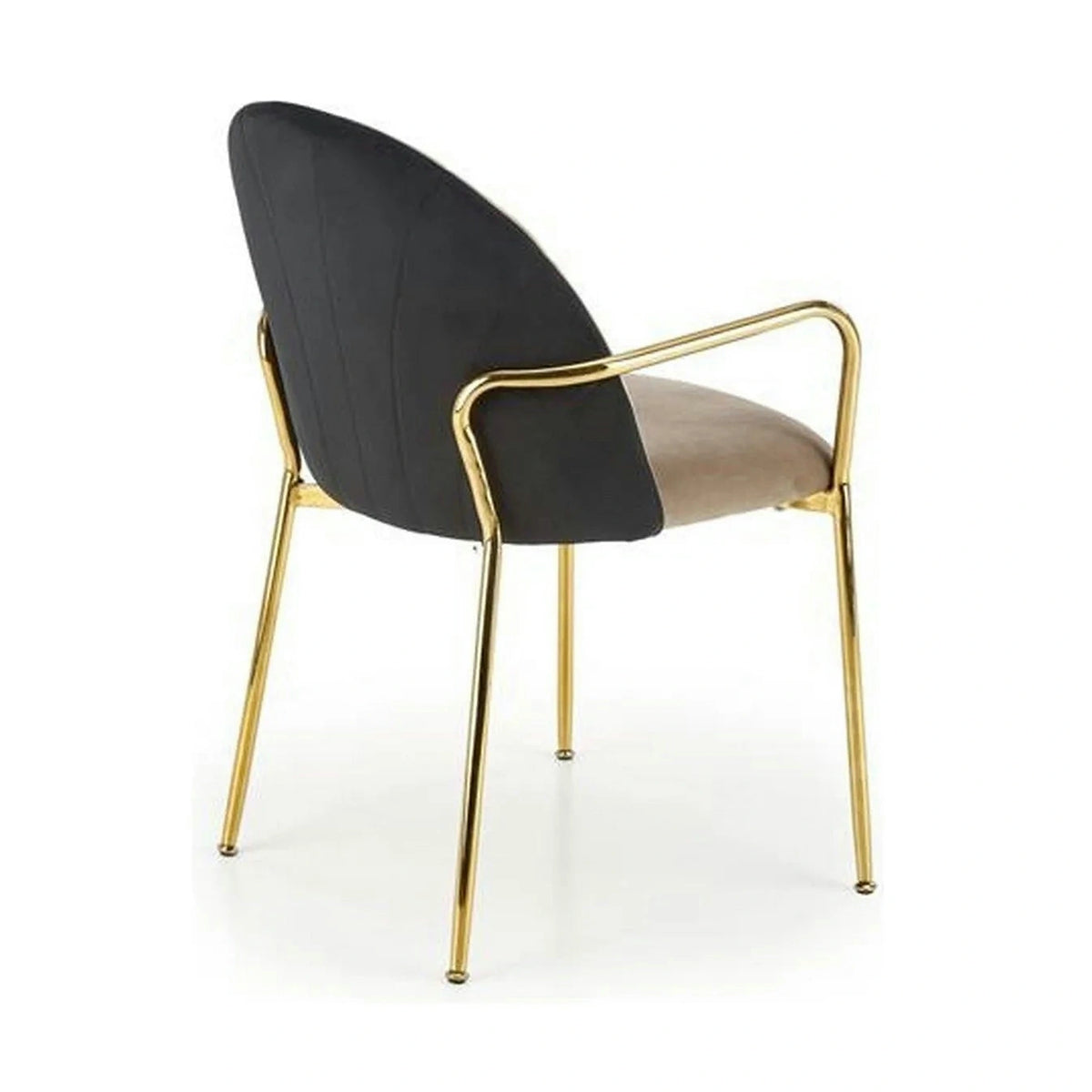 Scaun tapitat K500, bej/auriu, stofa catifelata, 53x57x80 cm