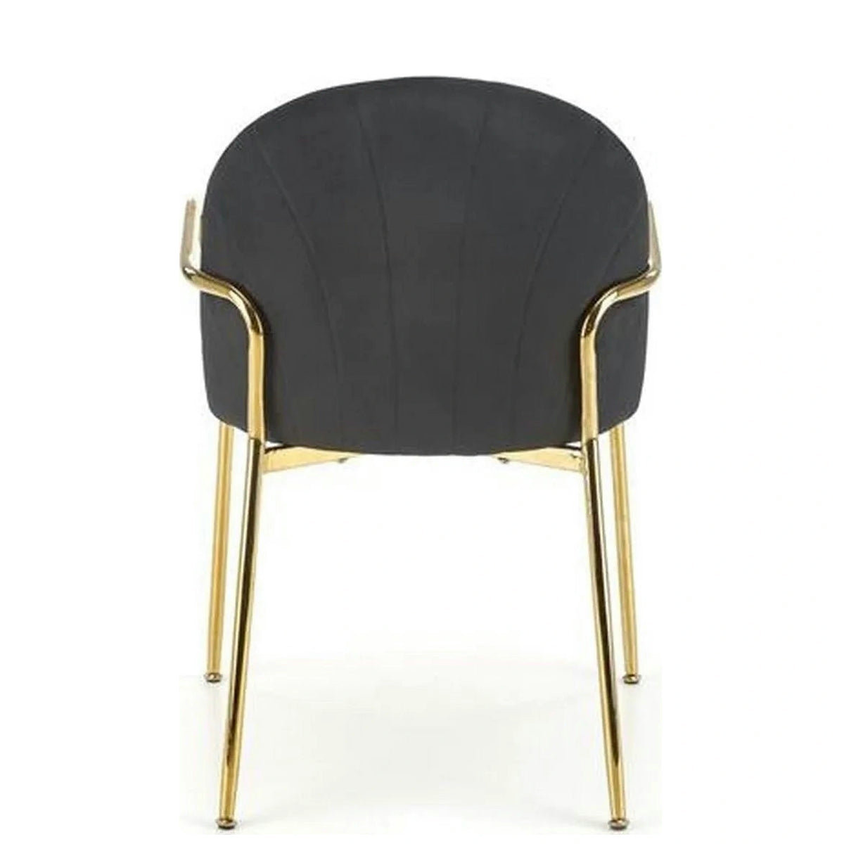 Scaun tapitat K500, bej/auriu, stofa catifelata, 53x57x80 cm