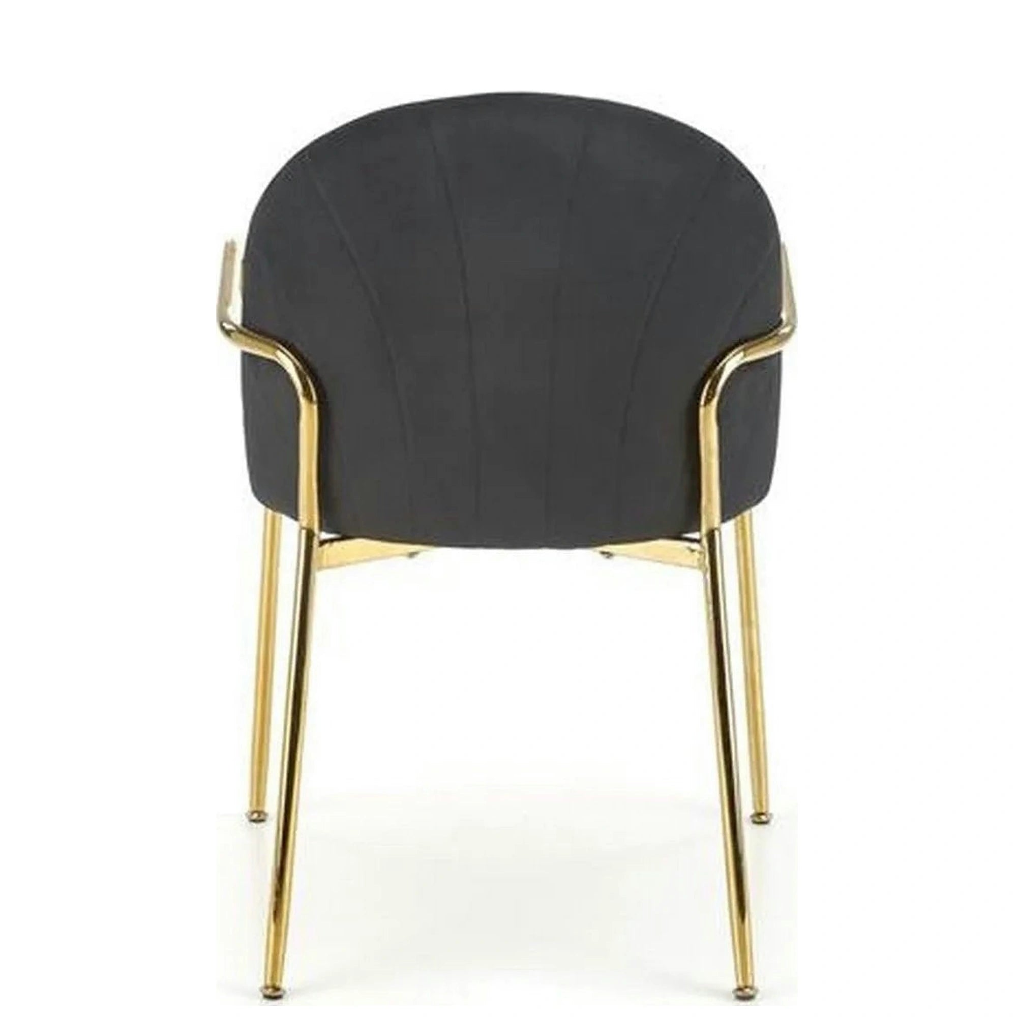 Scaun tapitat K500, bej/auriu, stofa catifelata, 53x57x80 cm