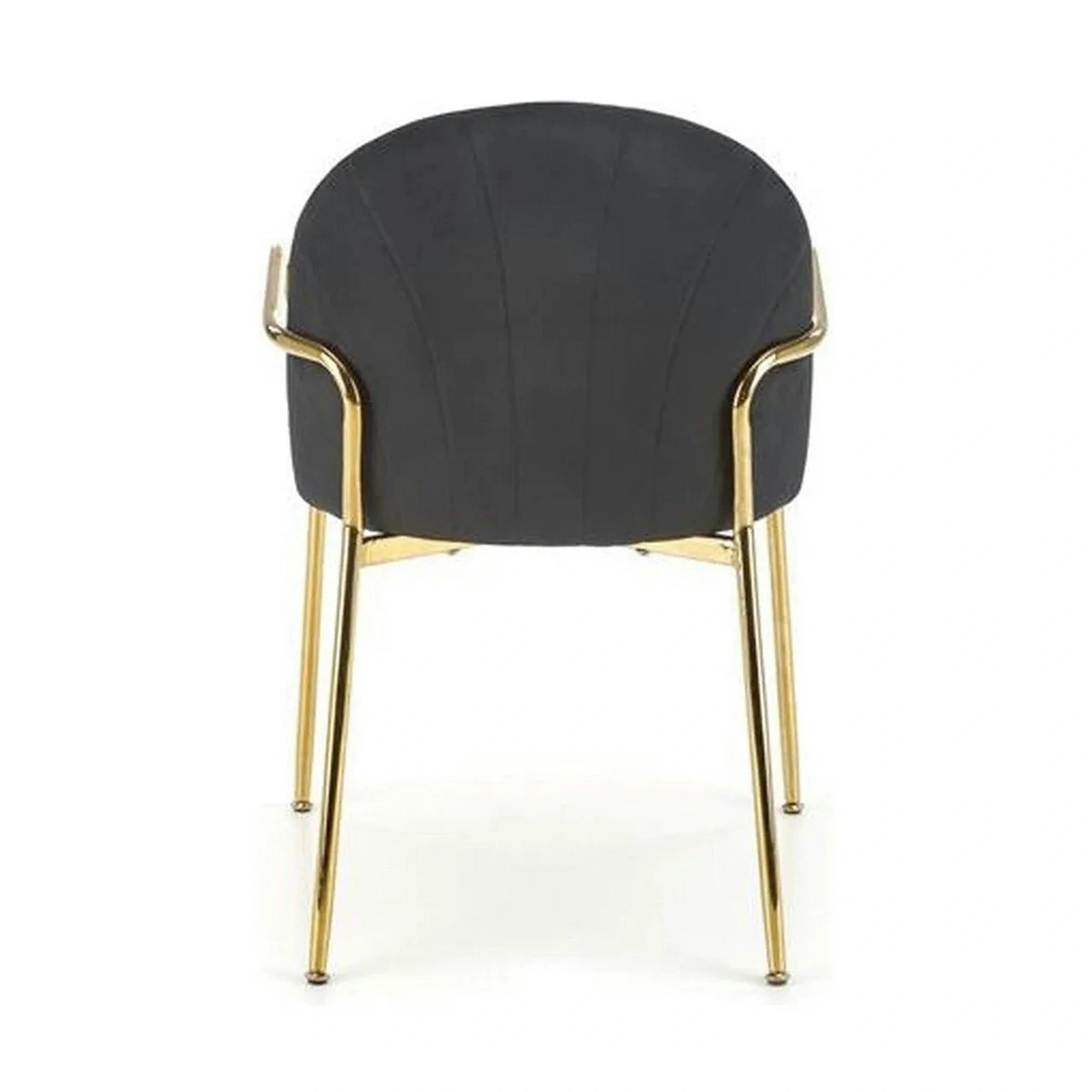 Scaun tapitat K500, bej/auriu, stofa catifelata, 53x57x80 cm