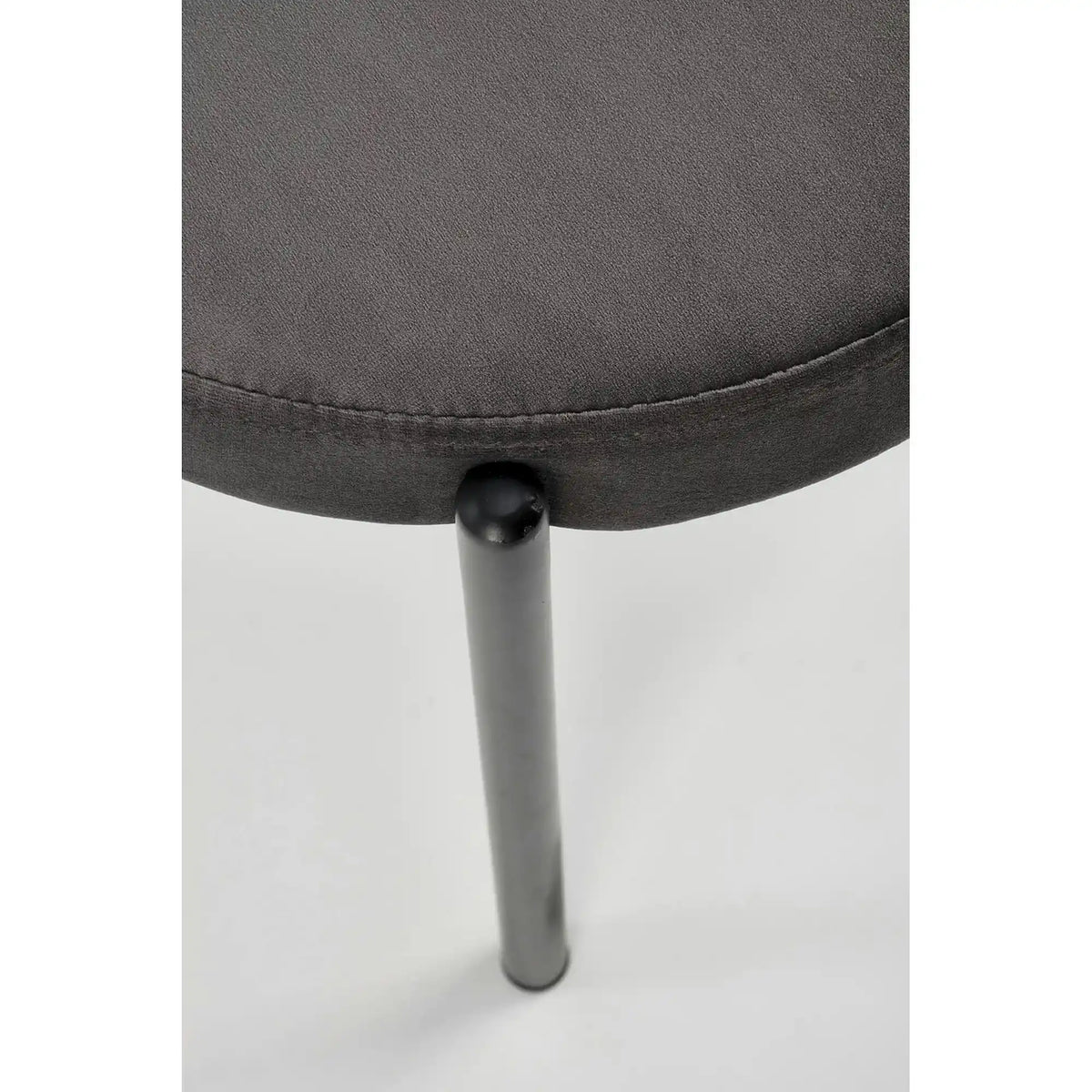 Scaun tapitat K509, gri, stofa catifelata, 42x48x80 cm