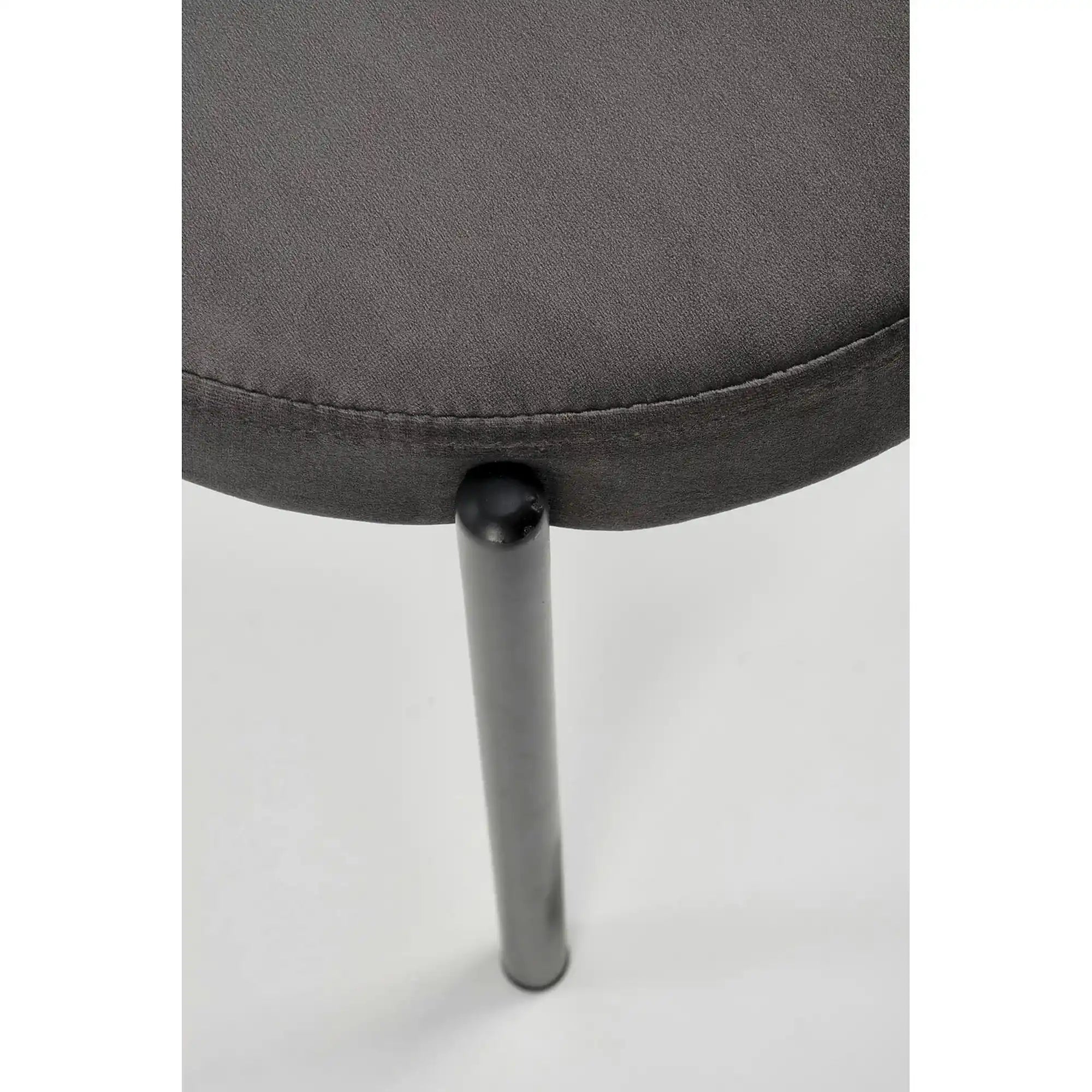Scaun tapitat K509, gri, stofa catifelata, 42x48x80 cm