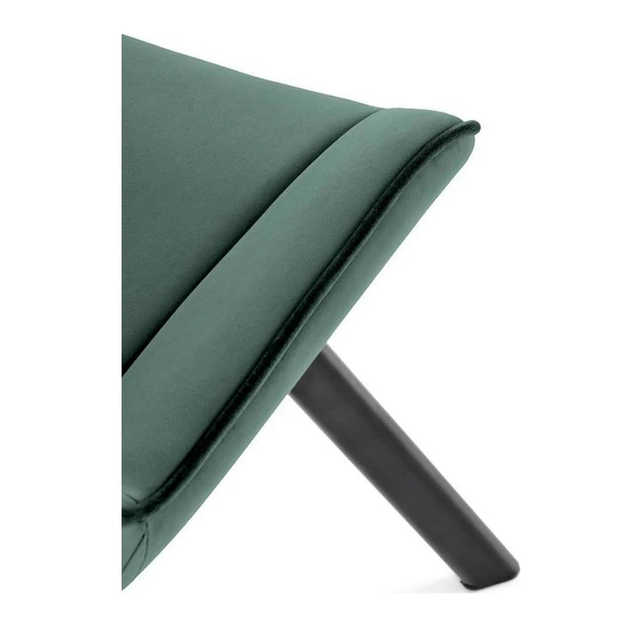 Scaun tapitat K520, verde/negru, stofa catifelata, 45x63x80 cm