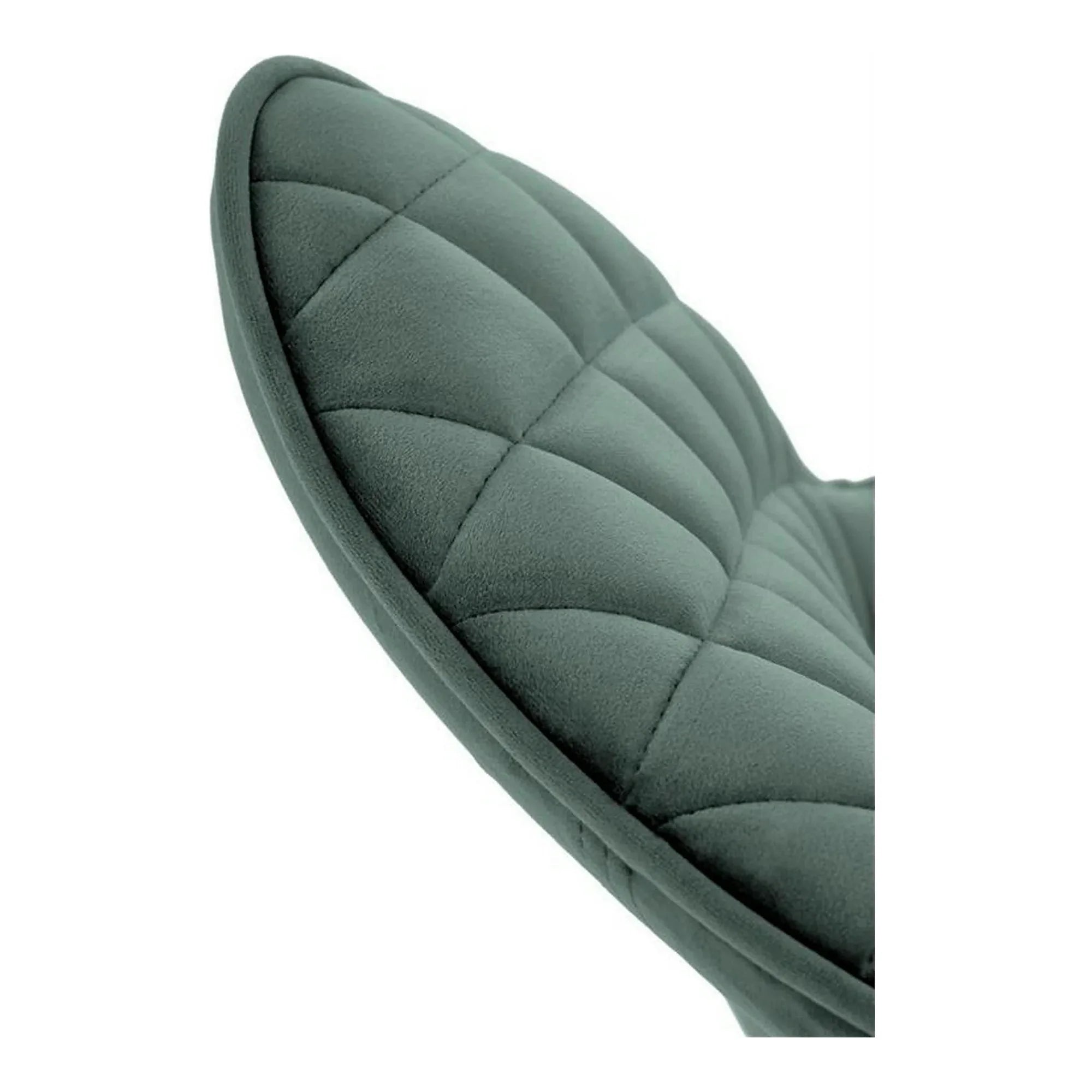 Scaun tapitat K520, verde/negru, stofa catifelata, 45x63x80 cm