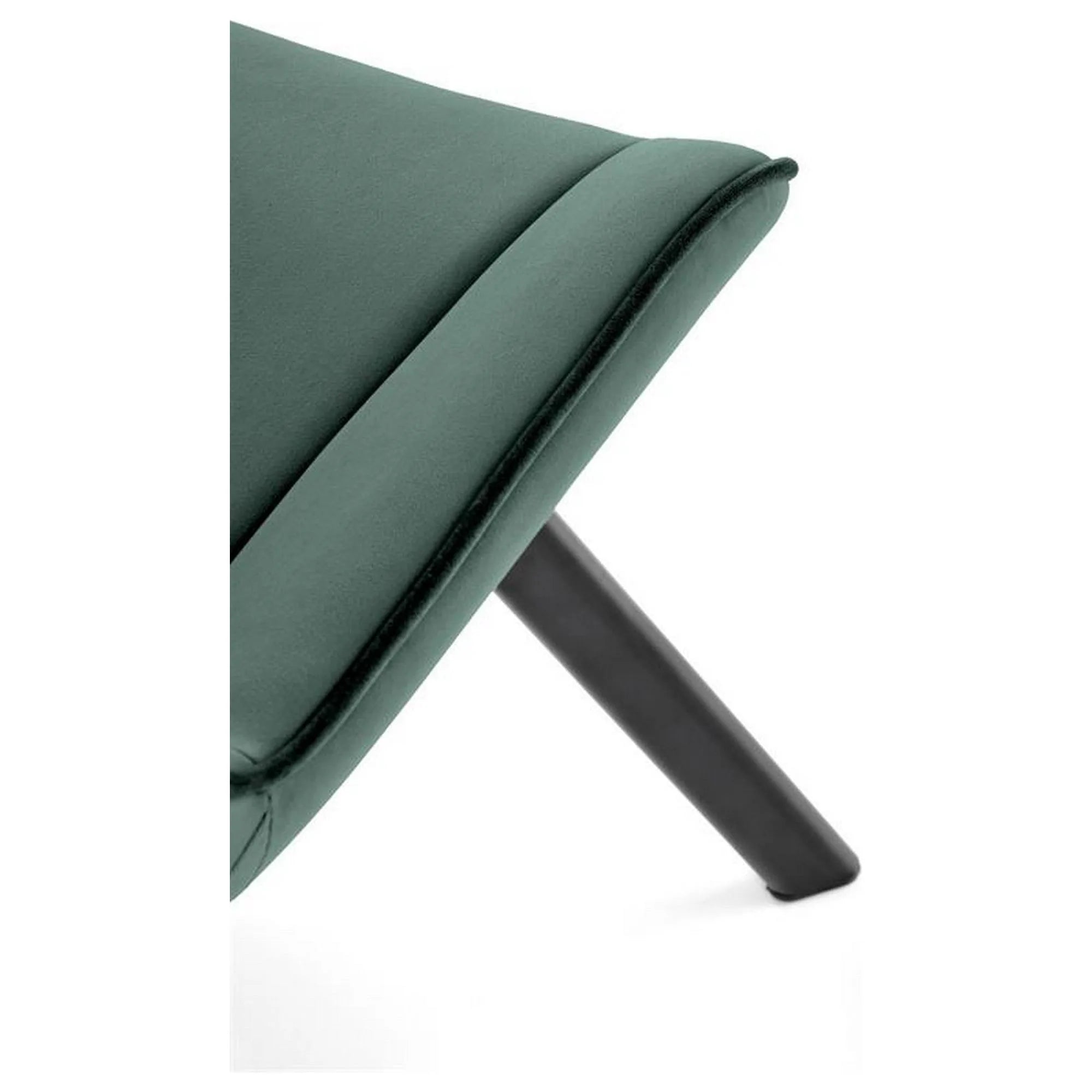 Scaun tapitat K520, verde/negru, stofa catifelata, 45x63x80 cm